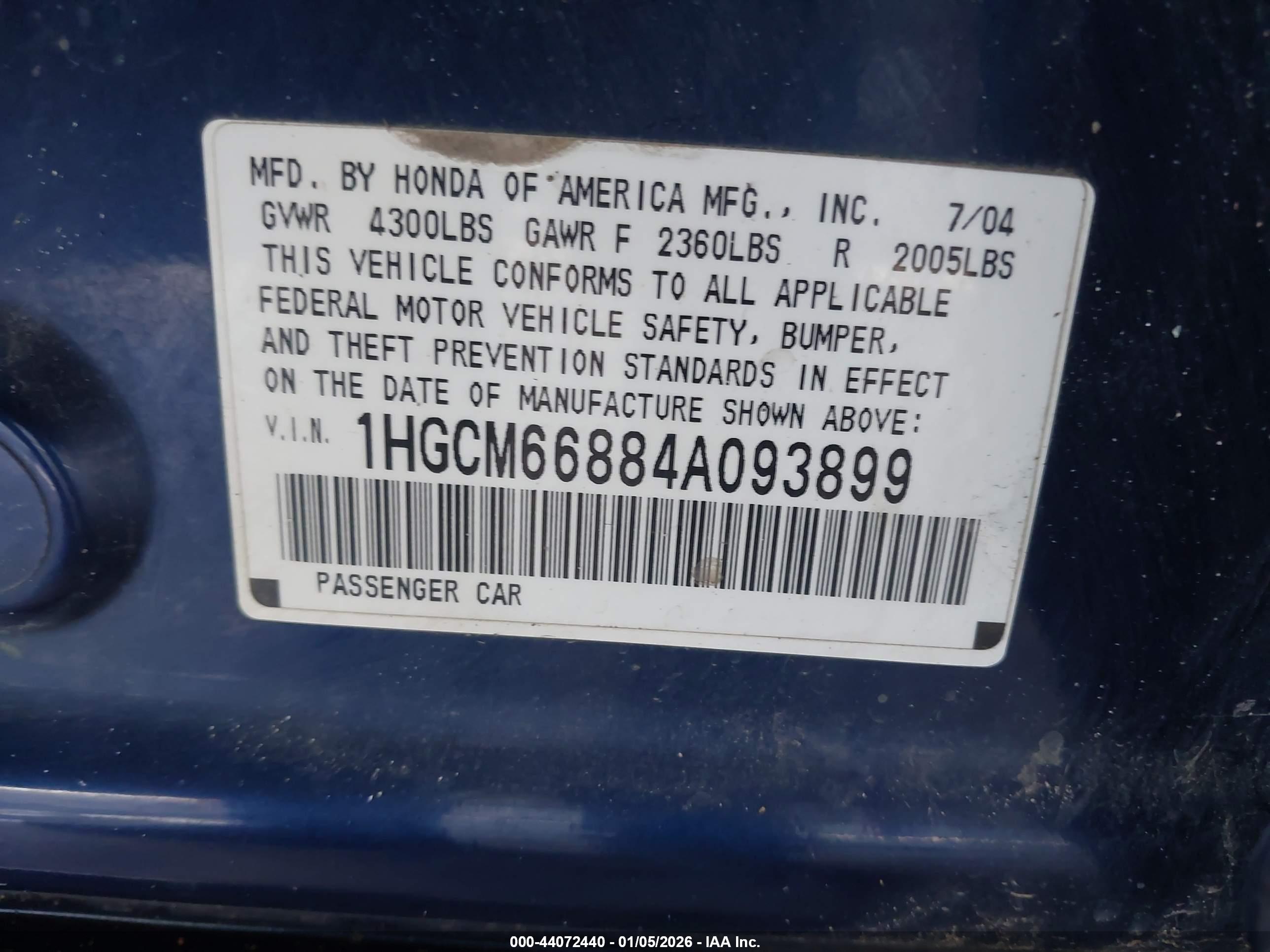 HONDA ACCORD image 9