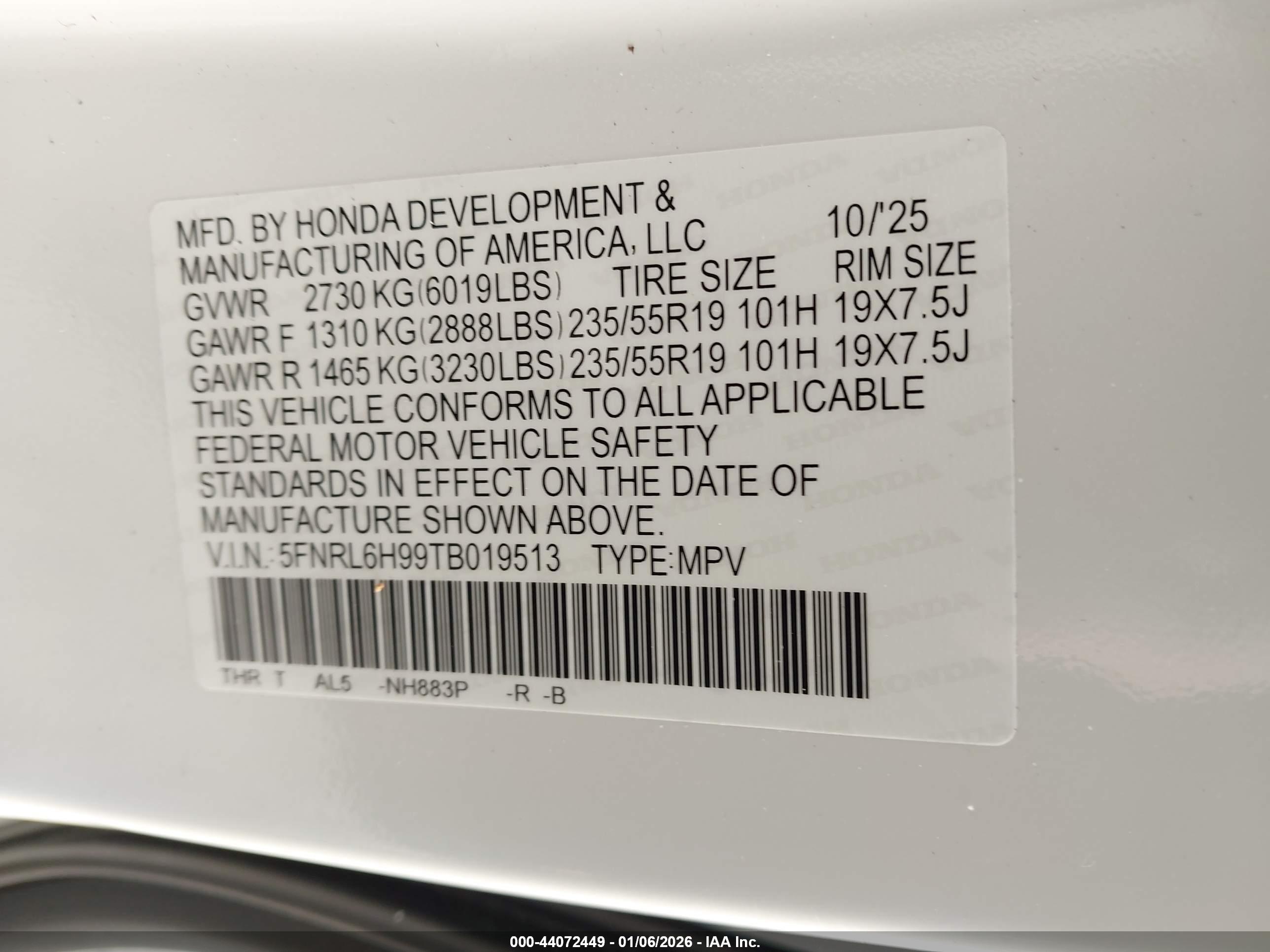 HONDA ODYSSEY image 9
