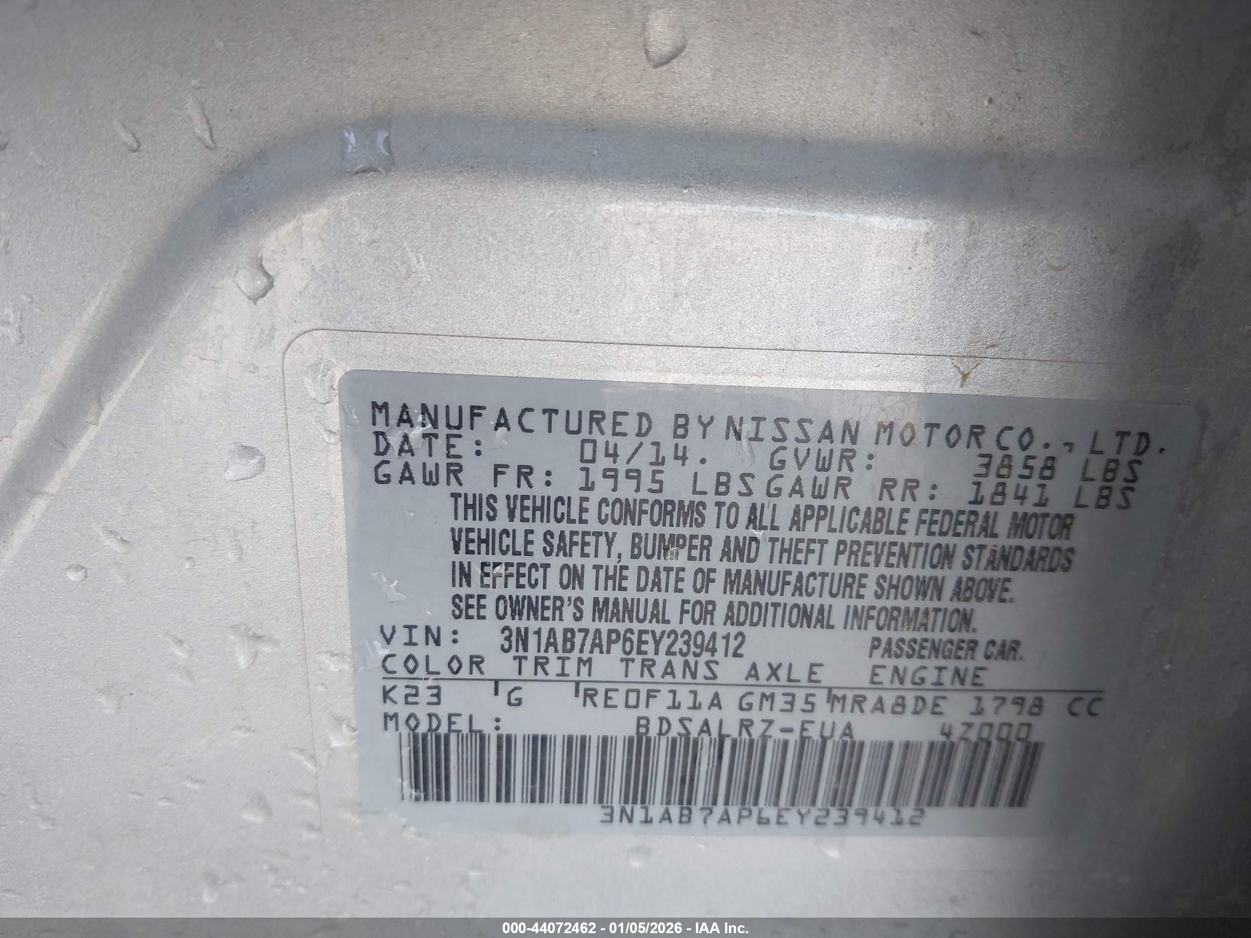 NISSAN SENTRA image 9