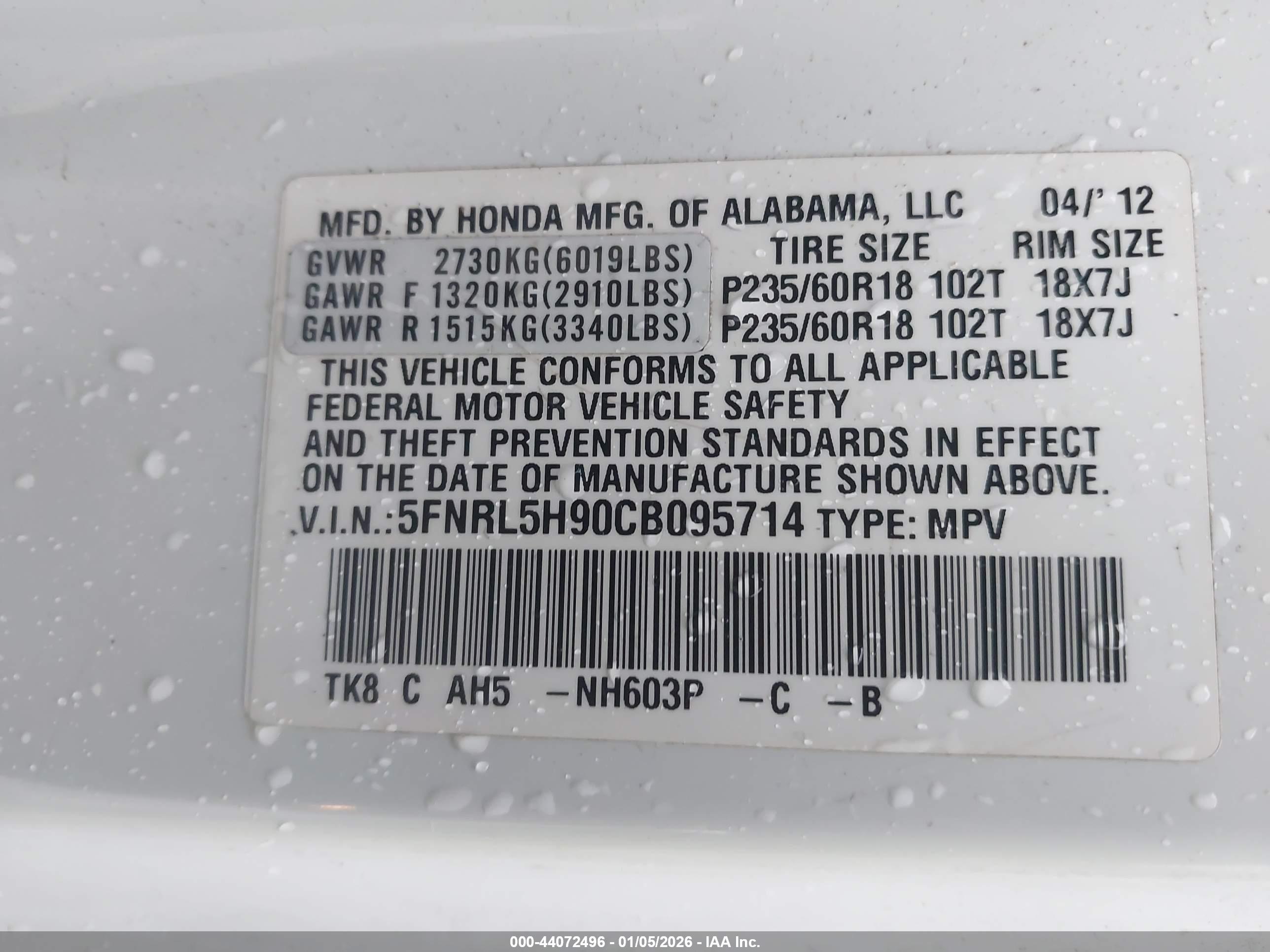 HONDA ODYSSEY image 9