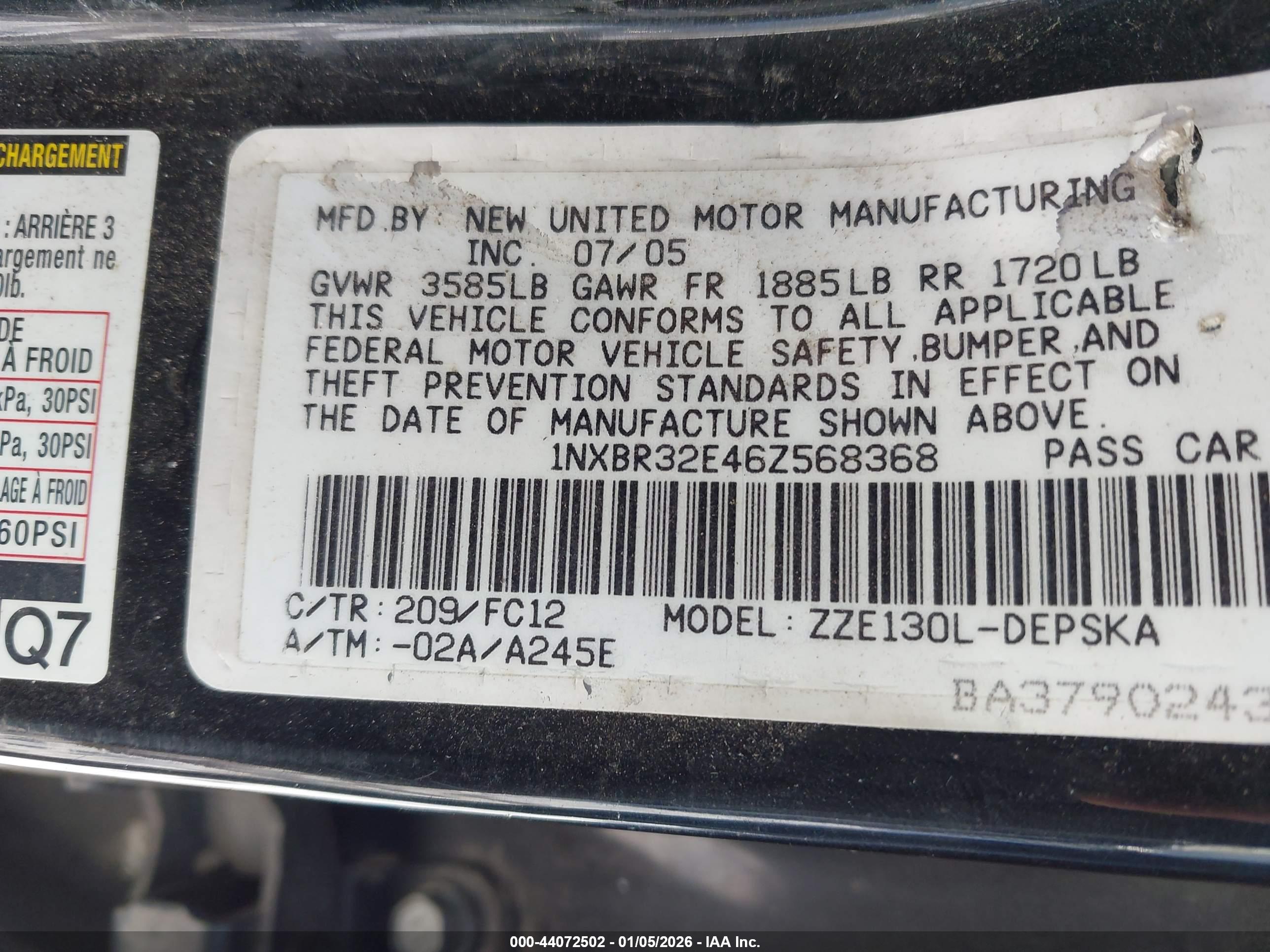 TOYOTA COROLLA image 9