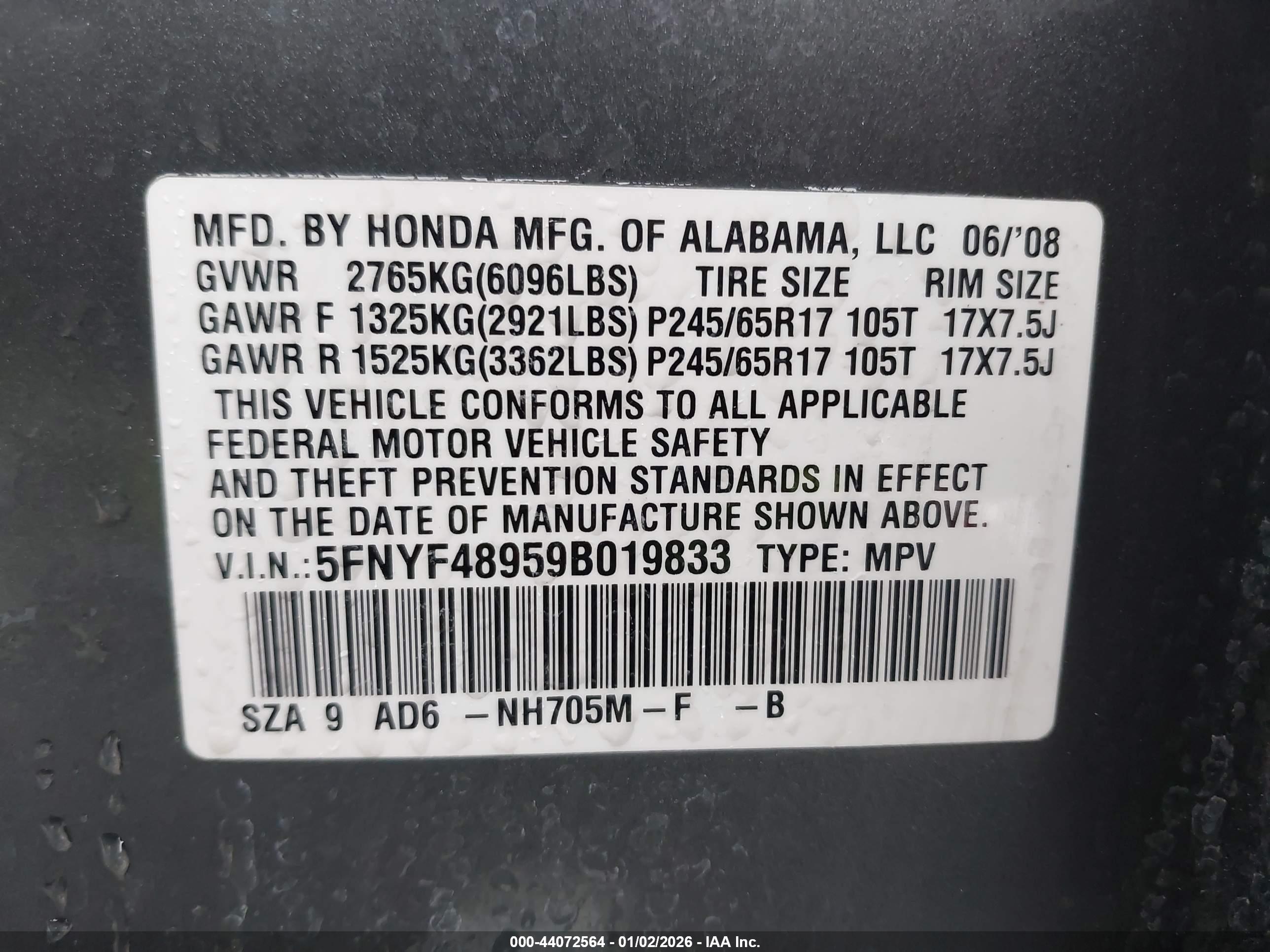 HONDA PILOT image 9