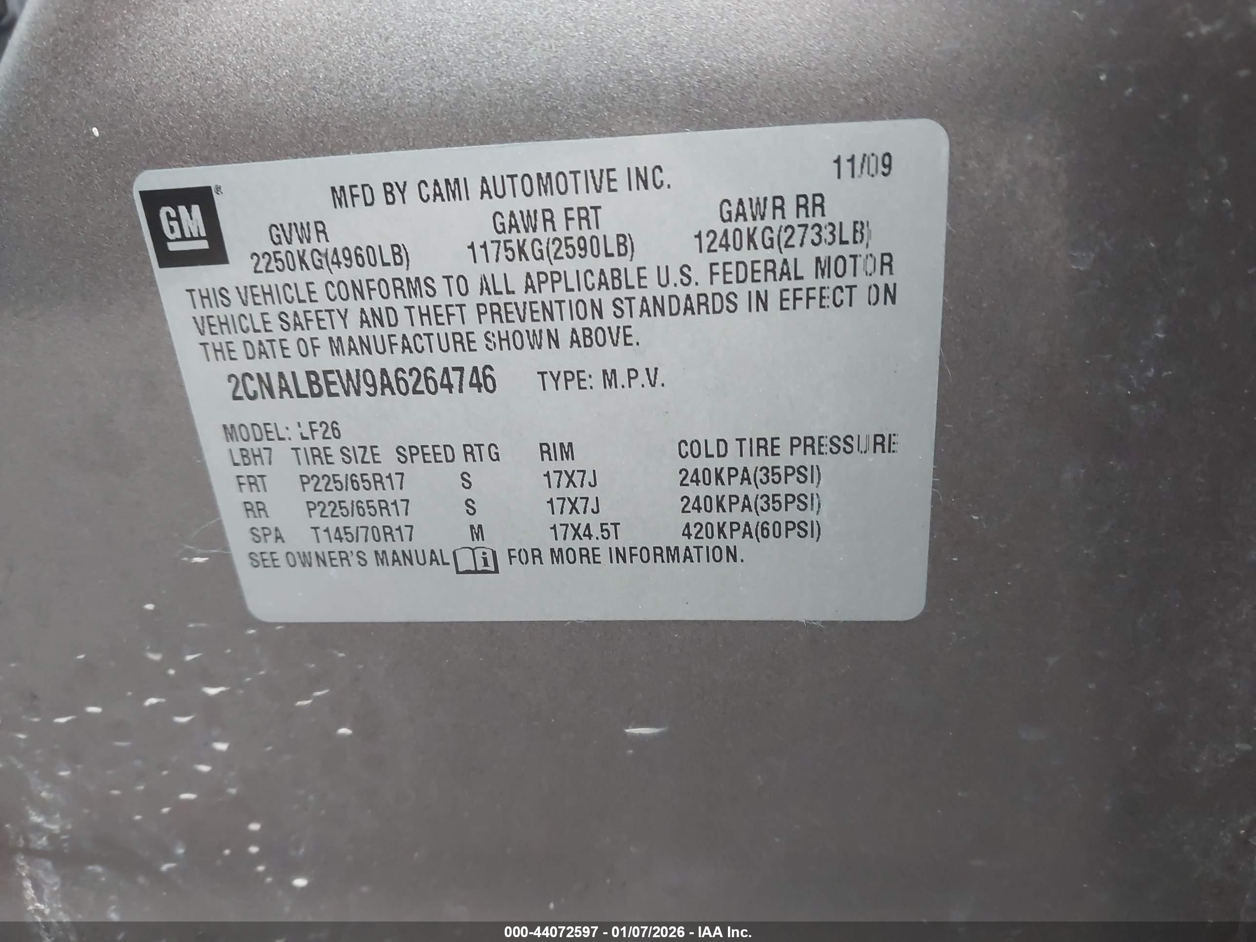 CHEVROLET EQUINOX image 9