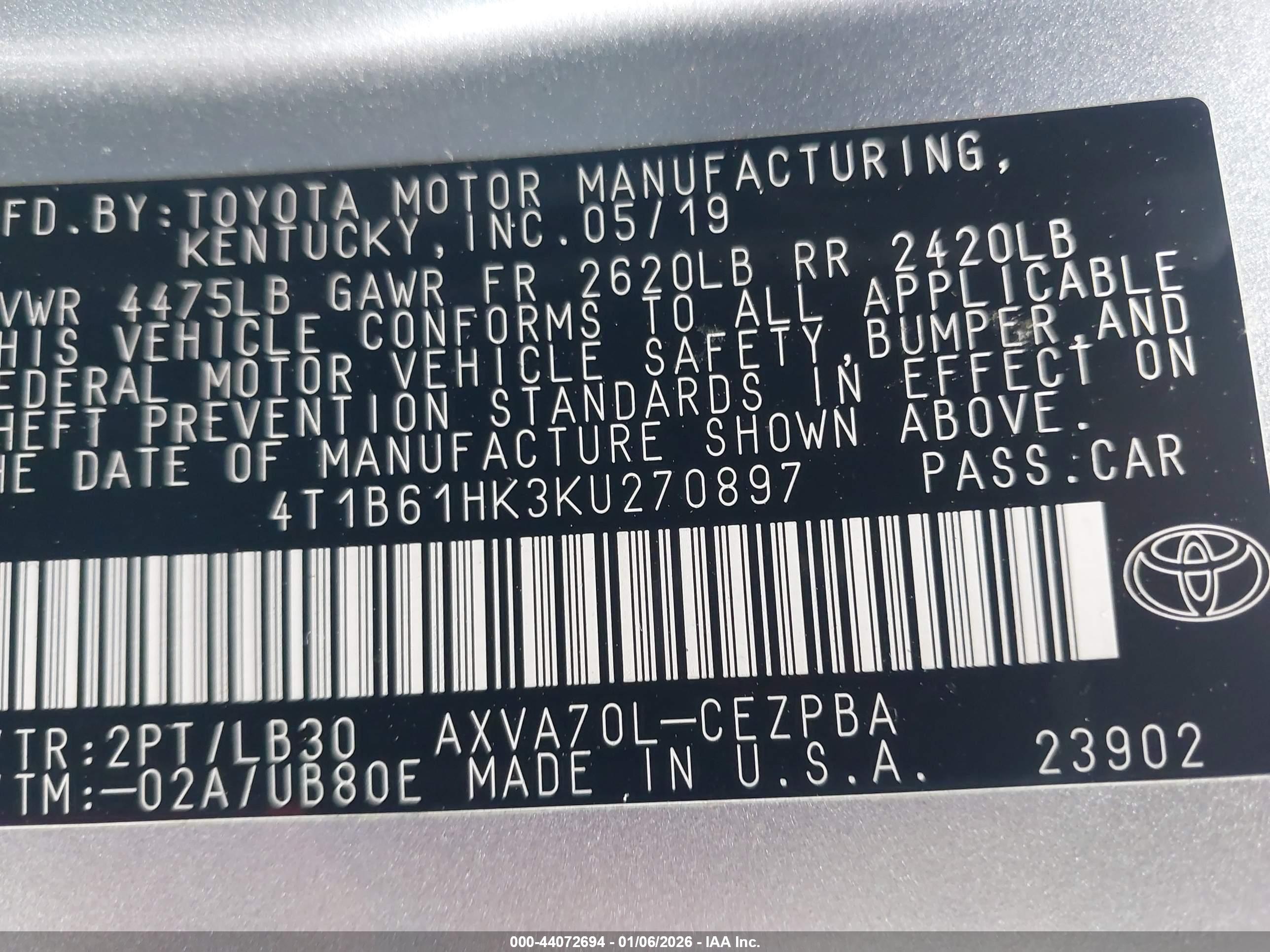 TOYOTA CAMRY image 9