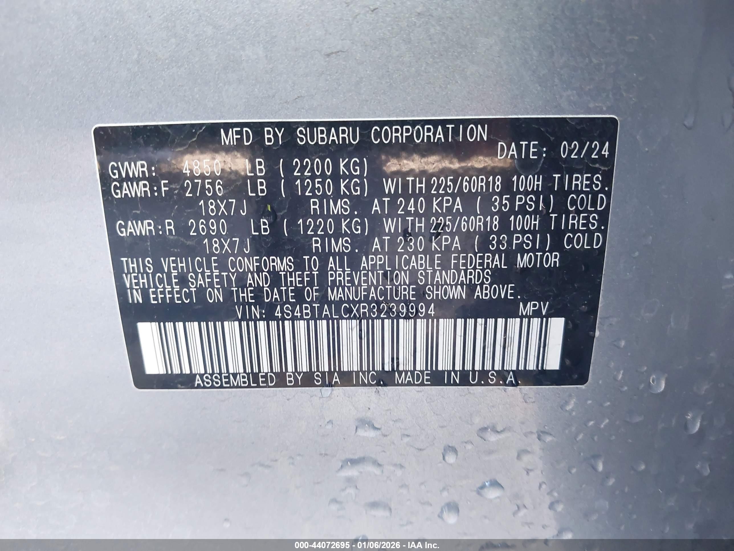 SUBARU OUTBACK image 9