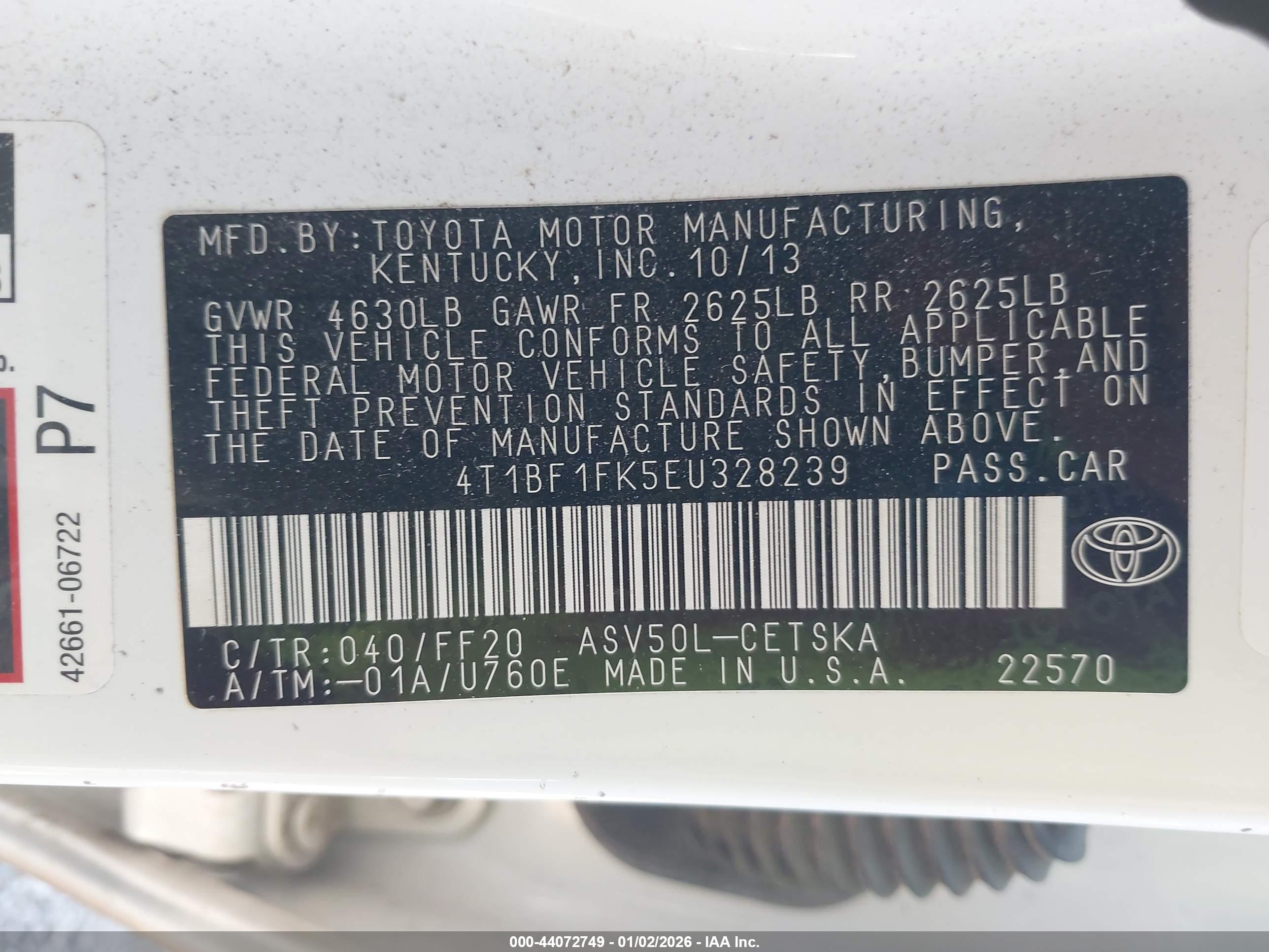 TOYOTA CAMRY image 9