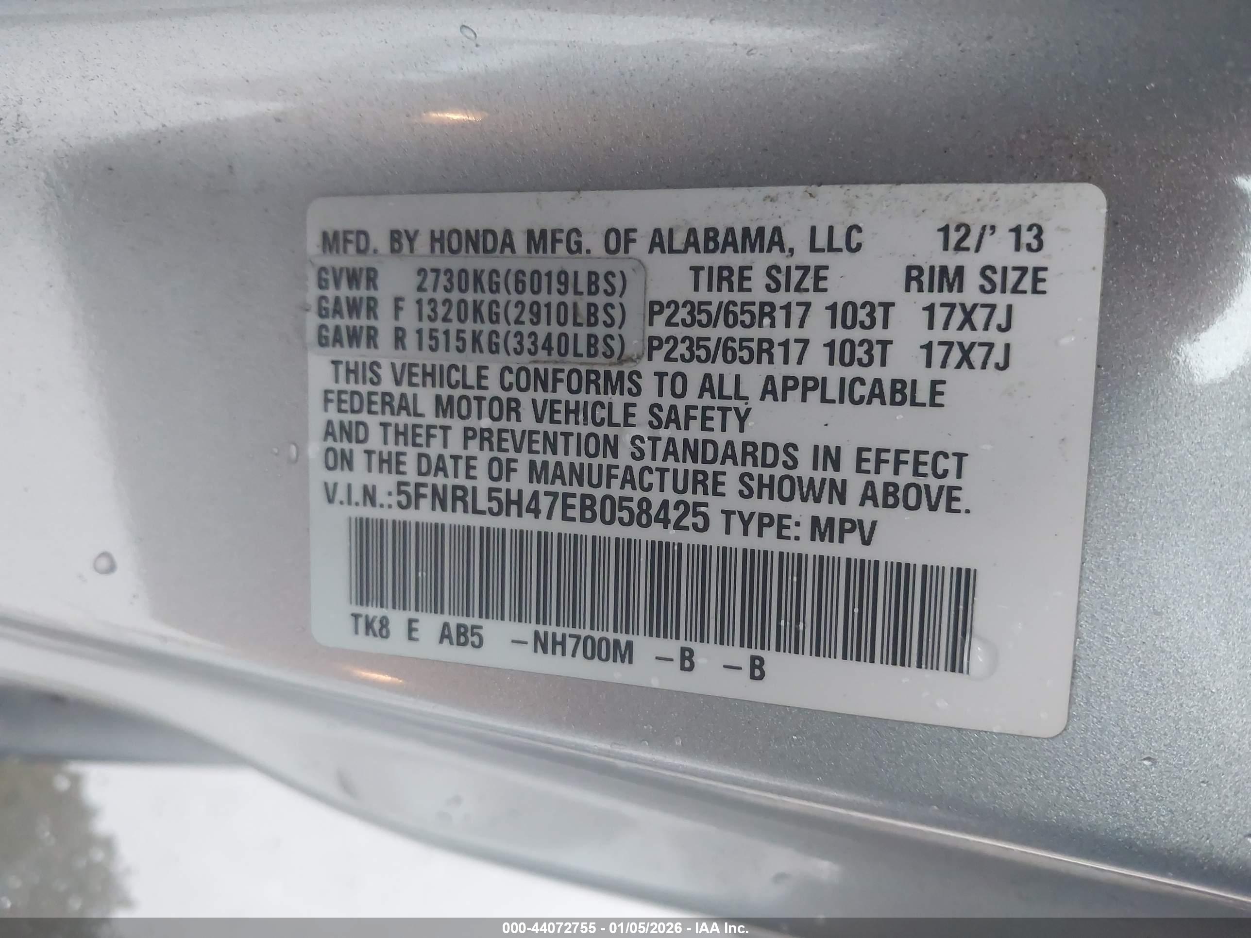 HONDA ODYSSEY image 9