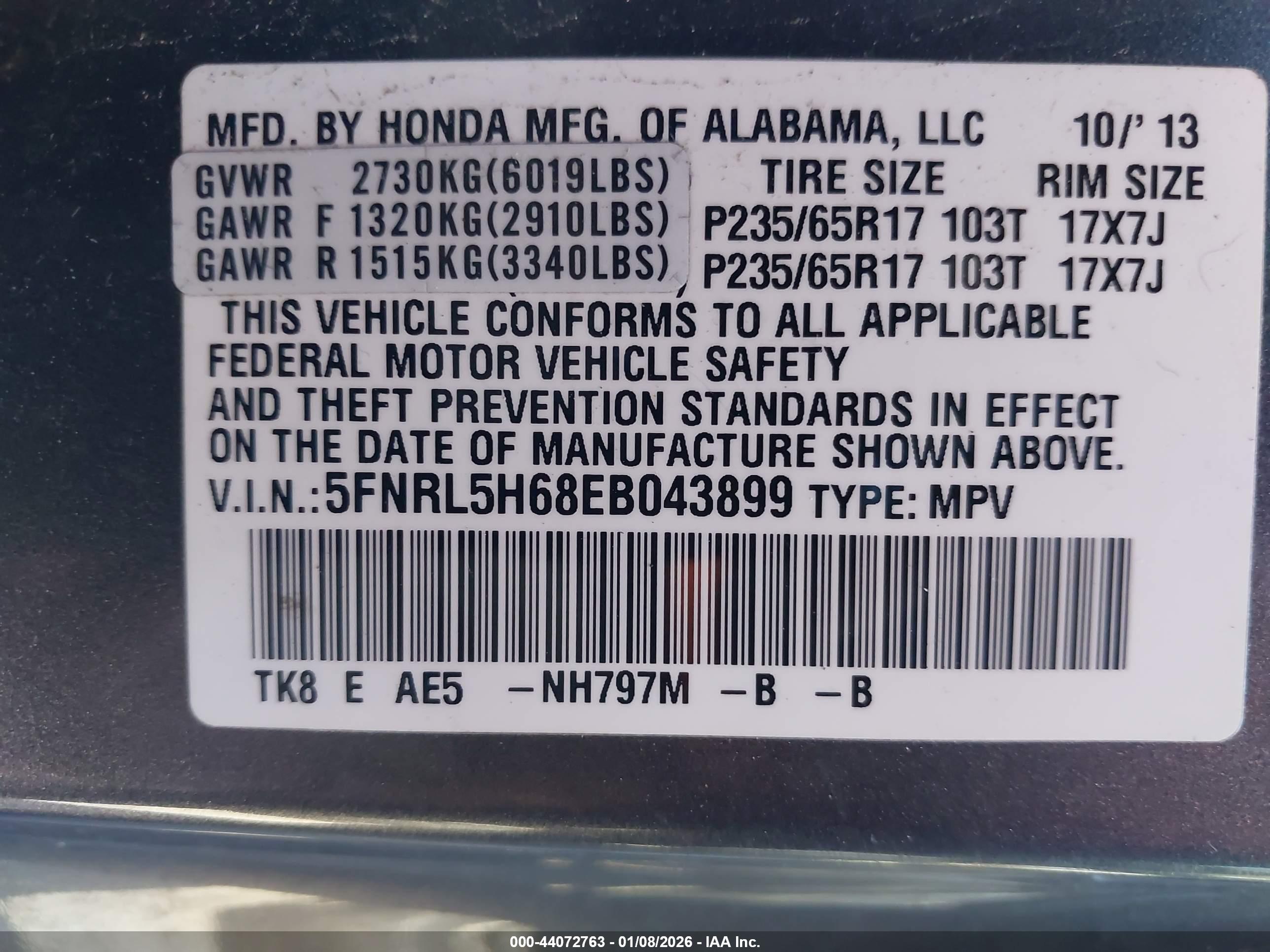 HONDA ODYSSEY image 9