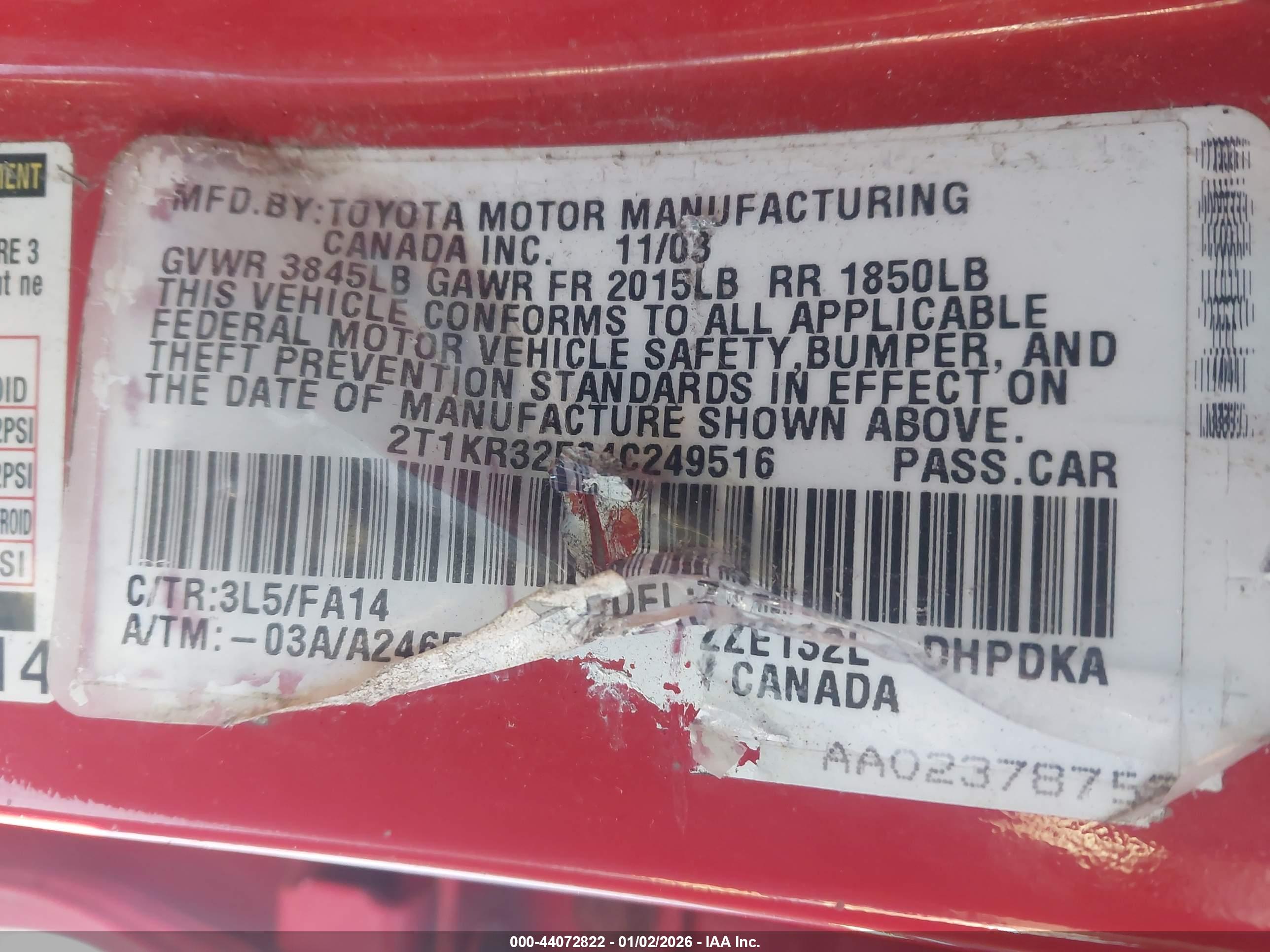 TOYOTA MATRIX image 9