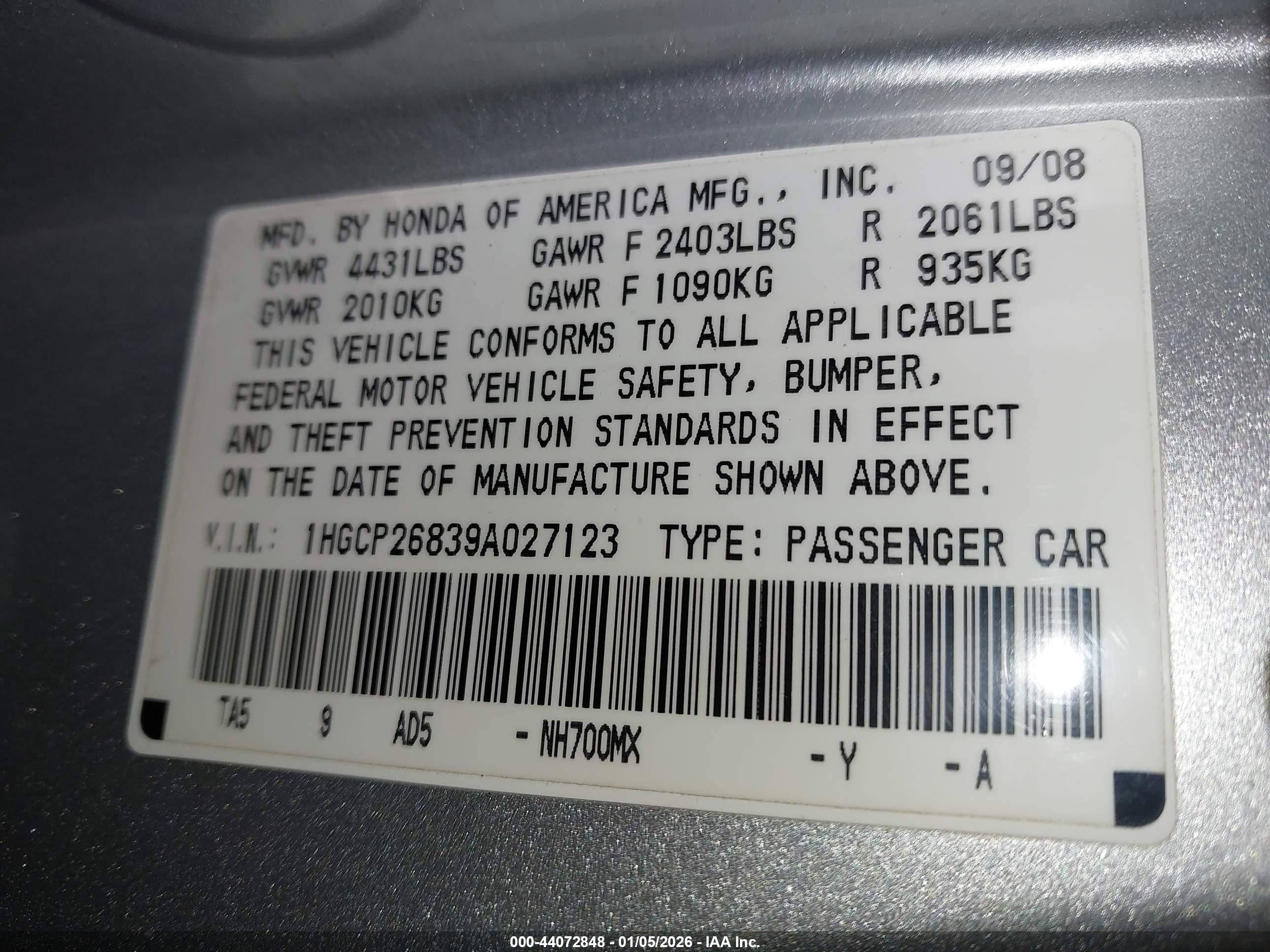 HONDA ACCORD image 9