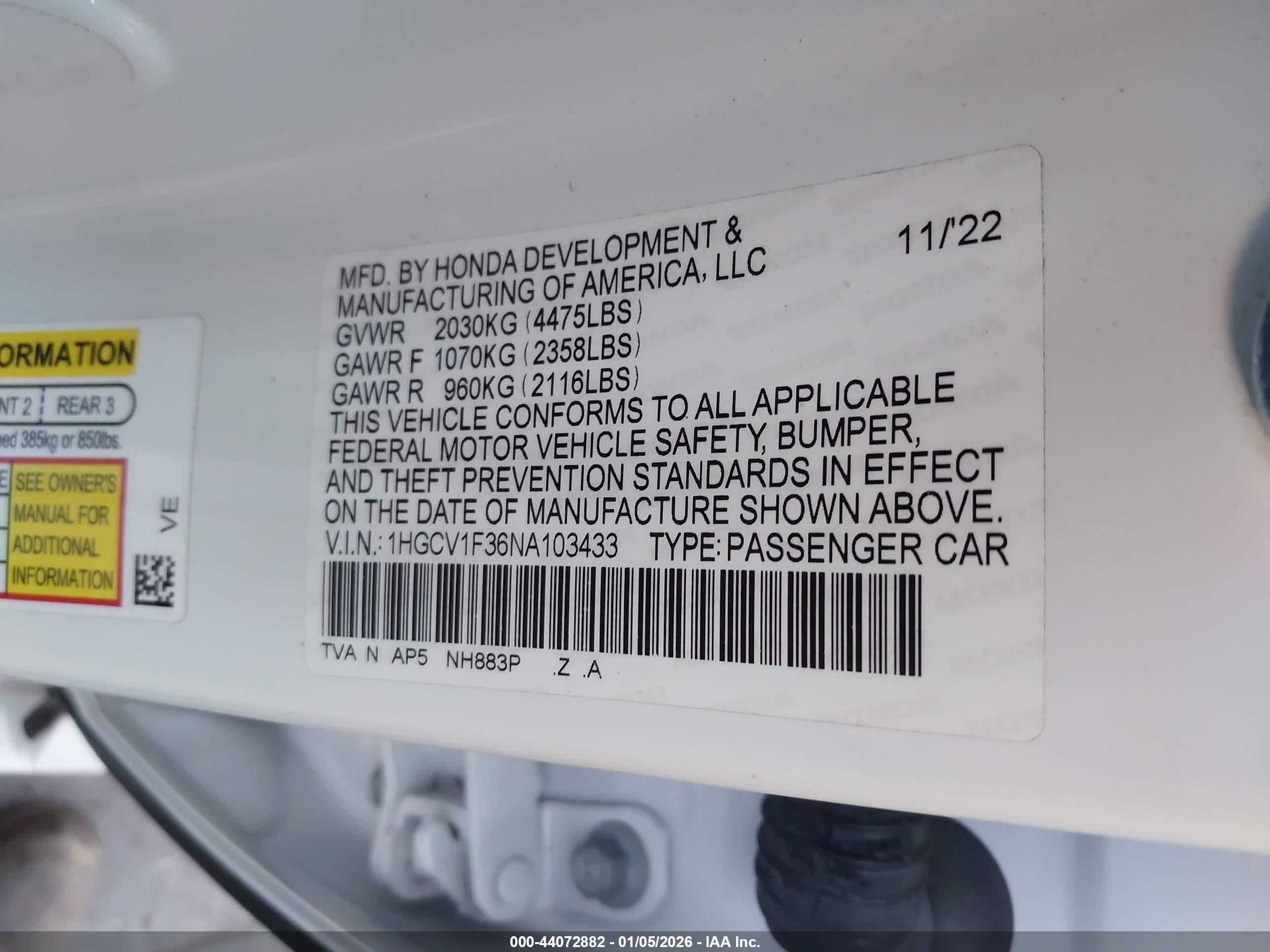 HONDA ACCORD image 9