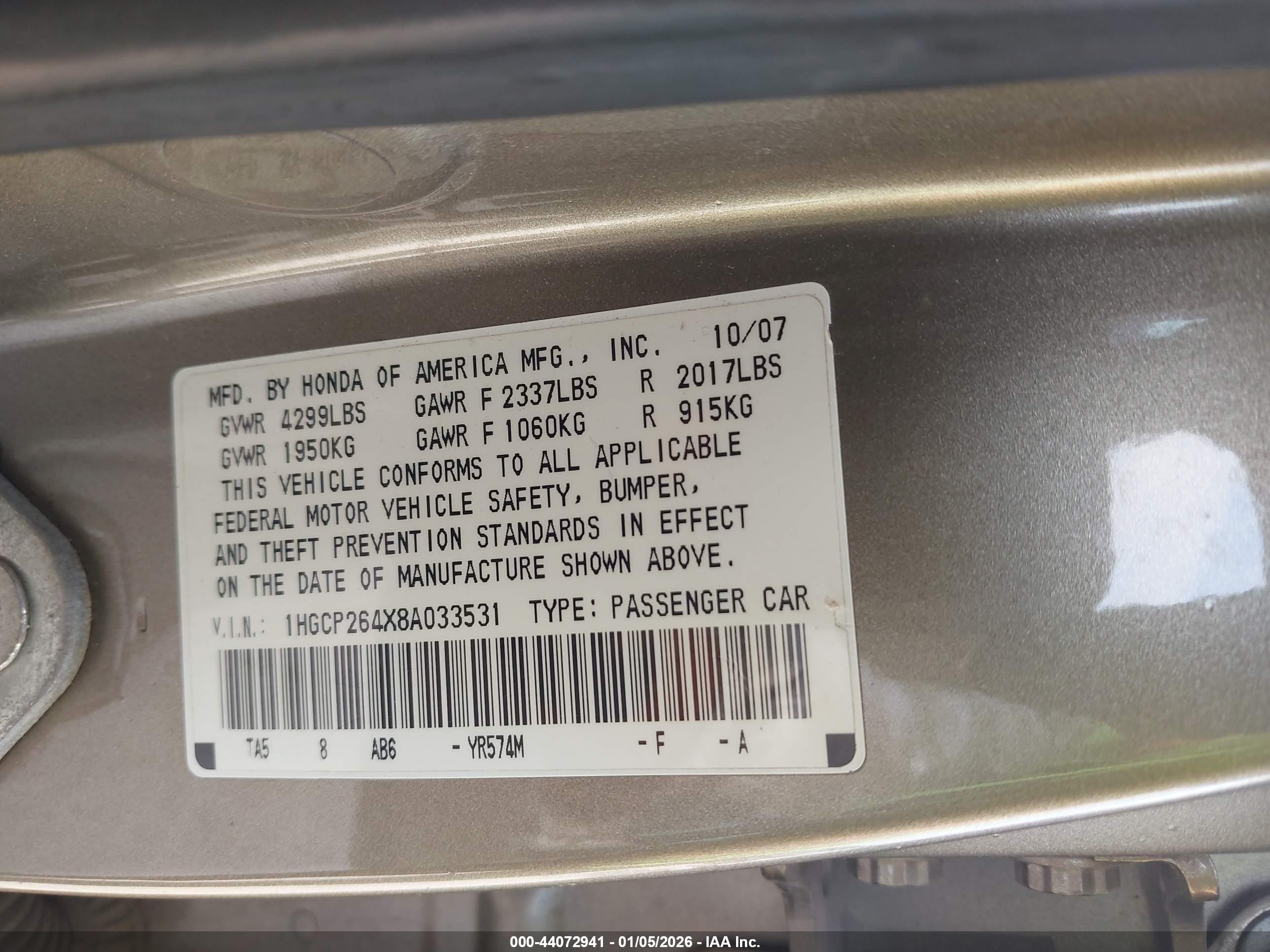 HONDA ACCORD image 9