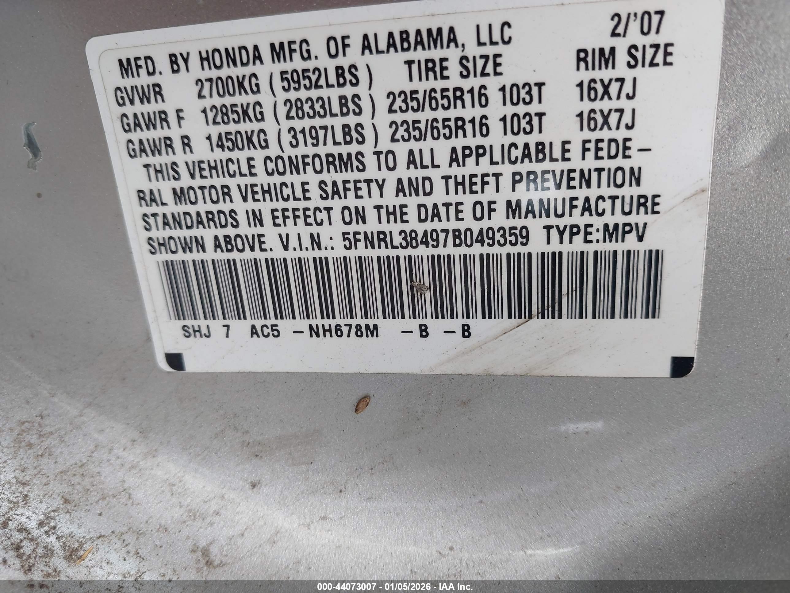 HONDA ODYSSEY image 9