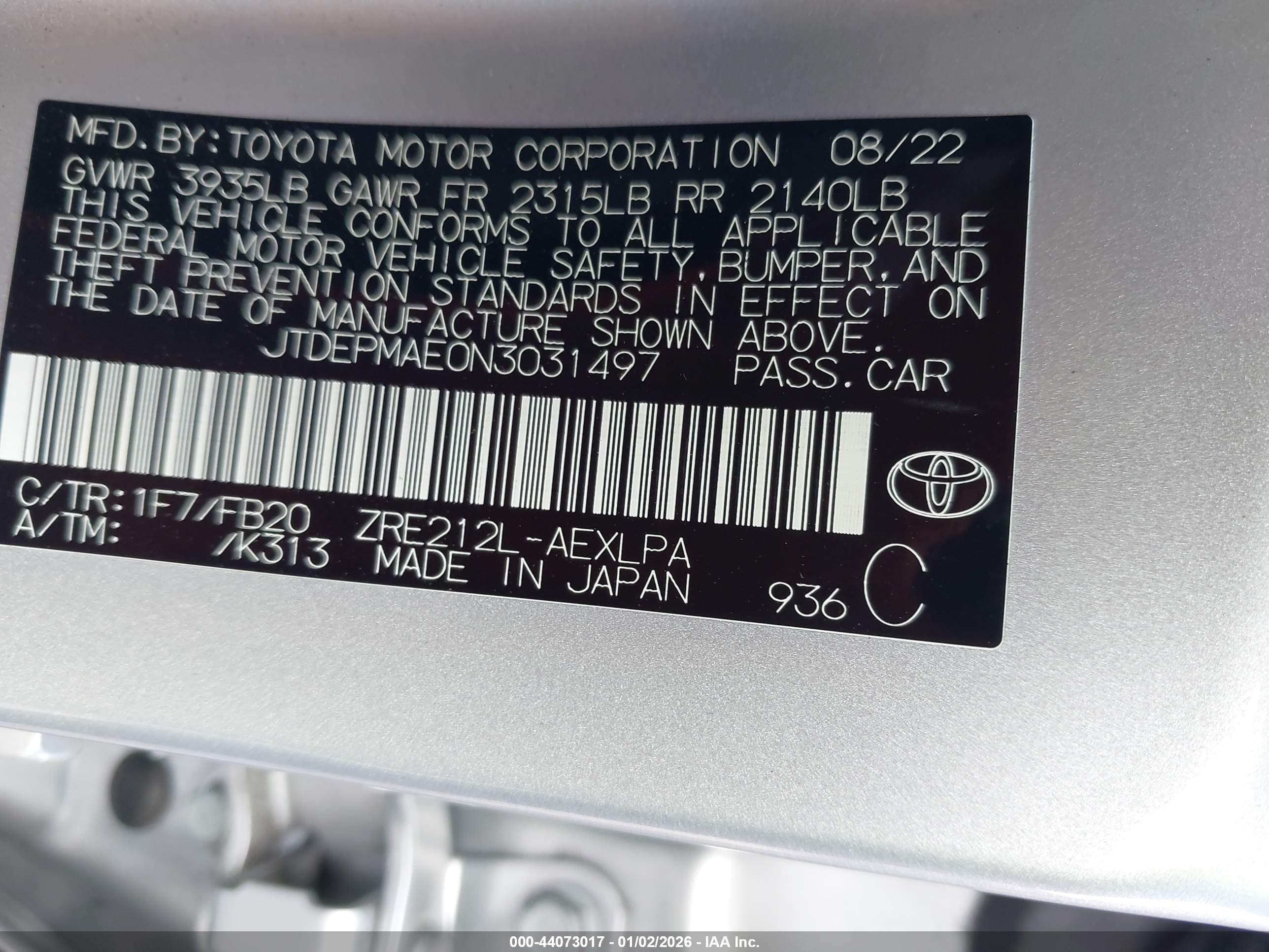 TOYOTA COROLLA image 9