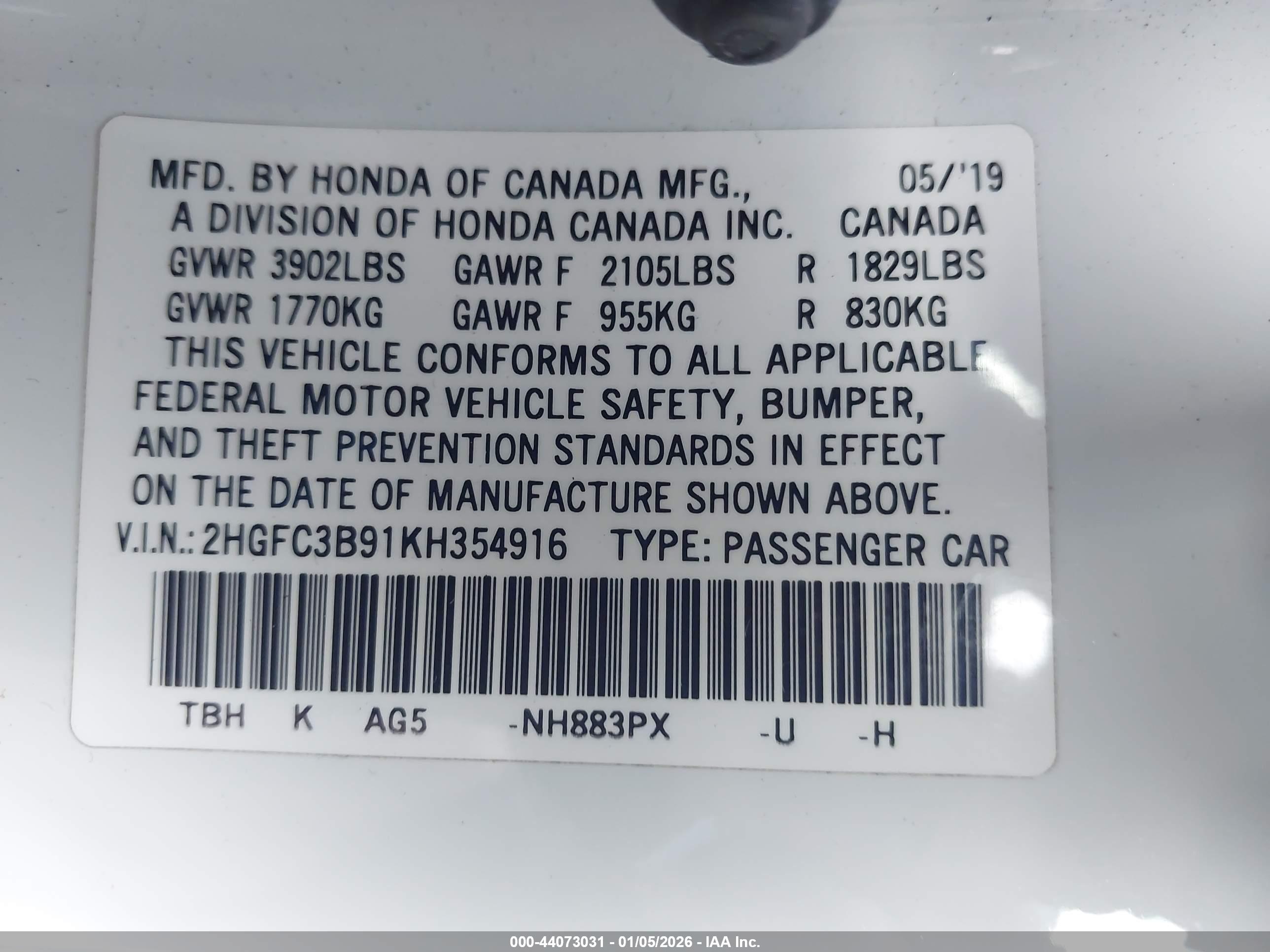 HONDA CIVIC image 9