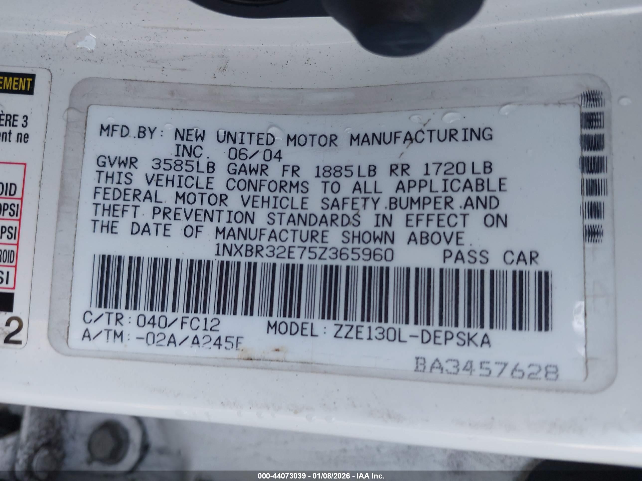 TOYOTA COROLLA image 9