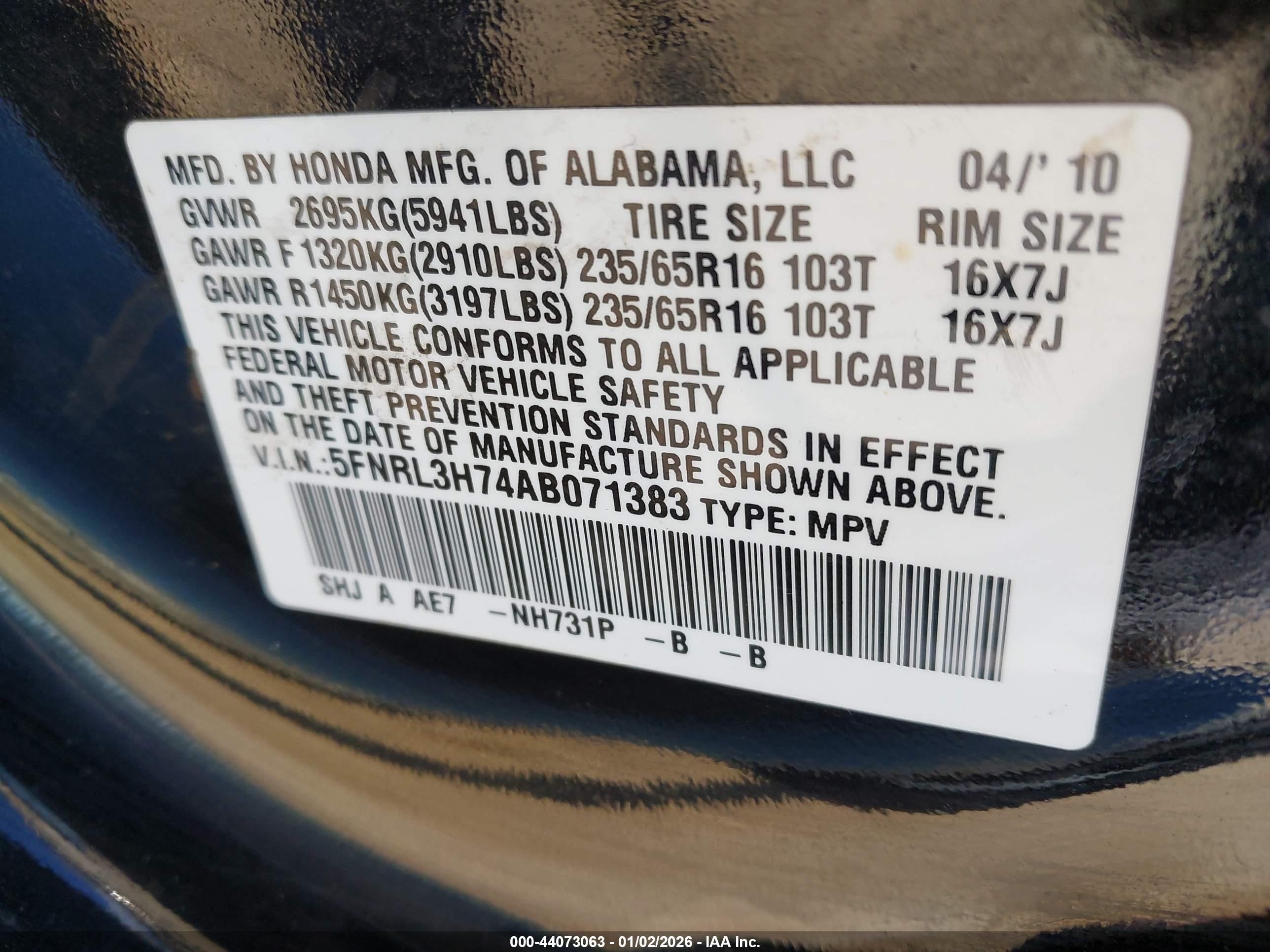HONDA ODYSSEY image 9