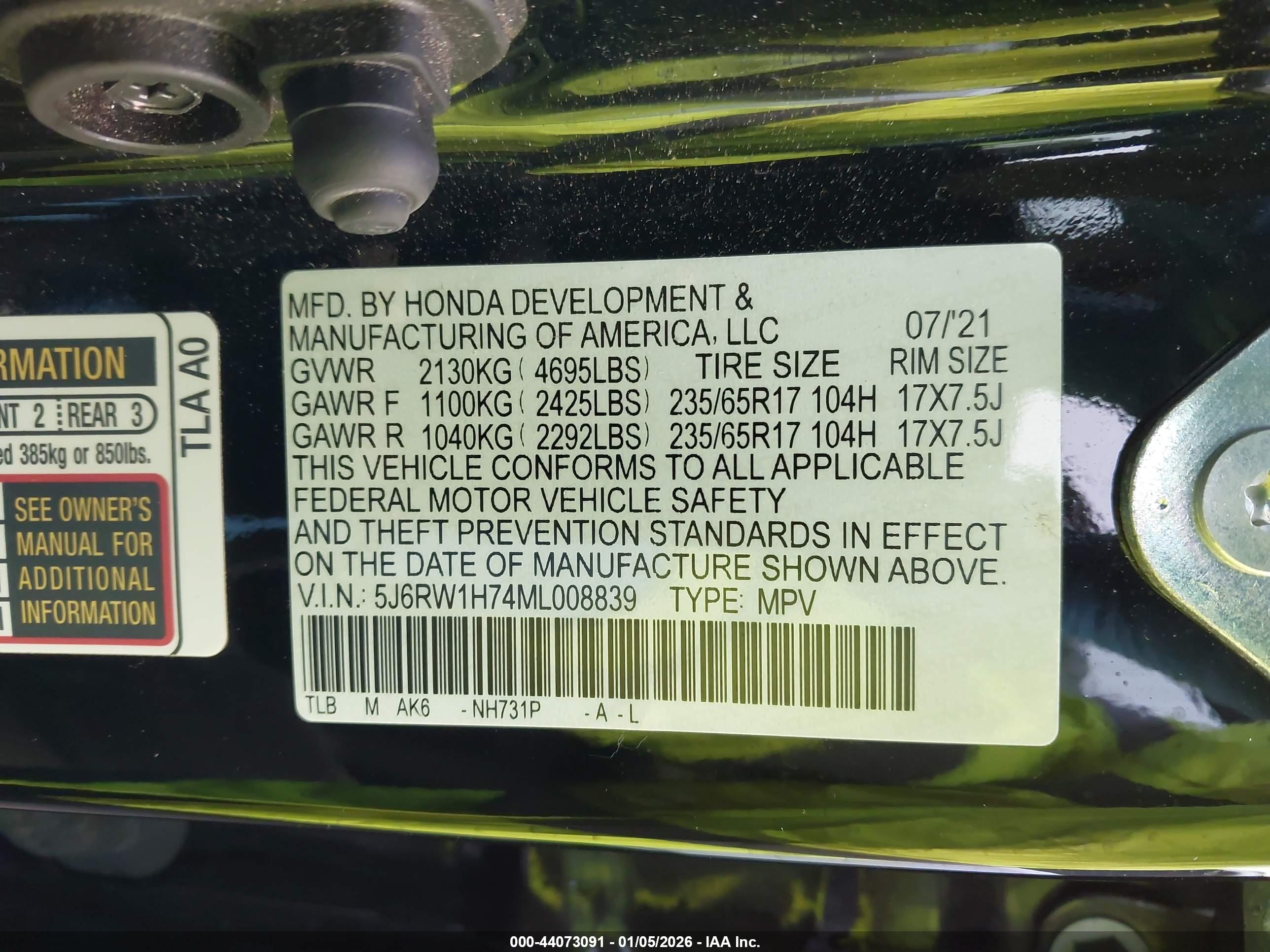 HONDA CR-V image 9