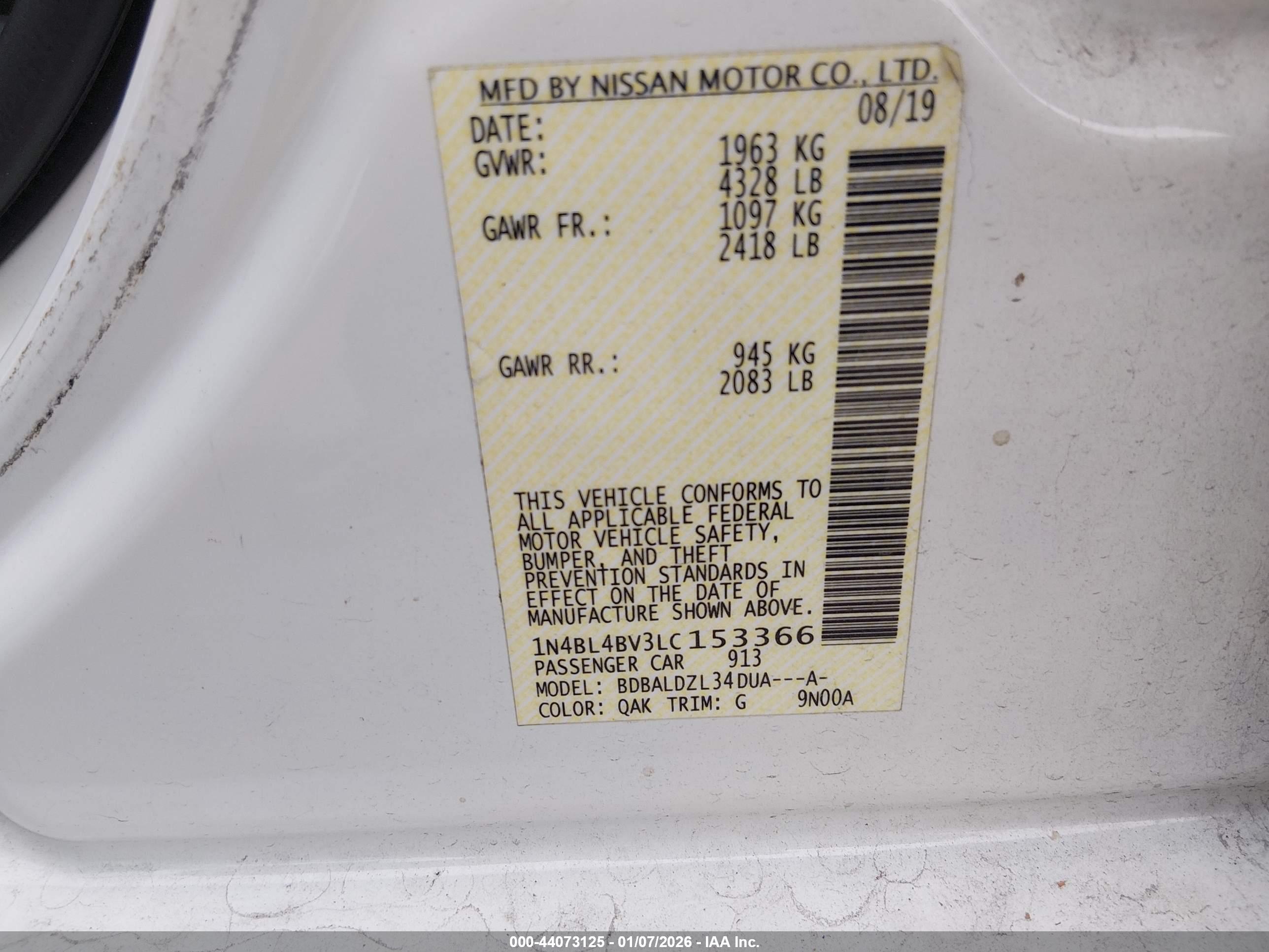 NISSAN ALTIMA image 9