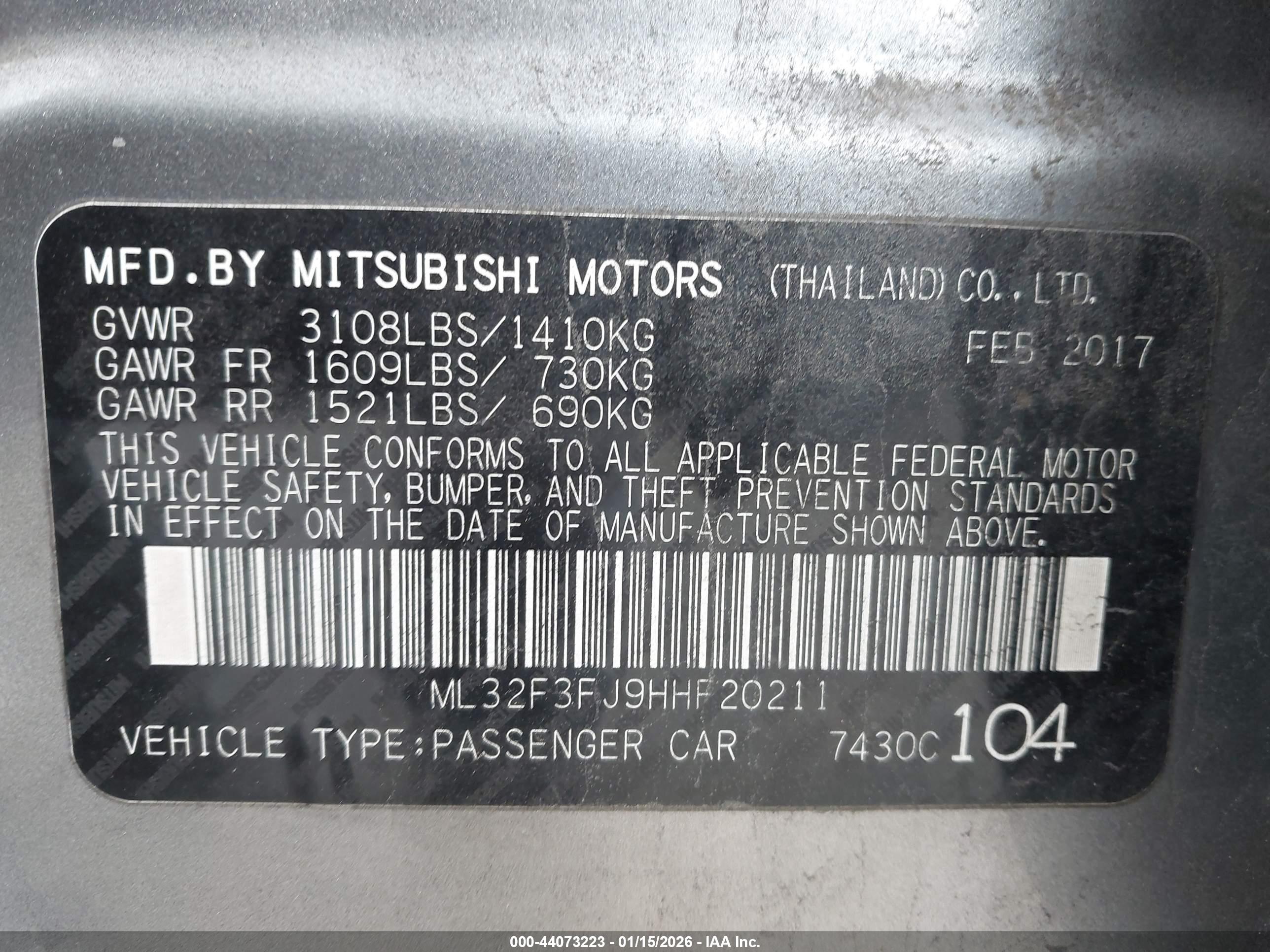 MITSUBISHI MIRAGE image 9