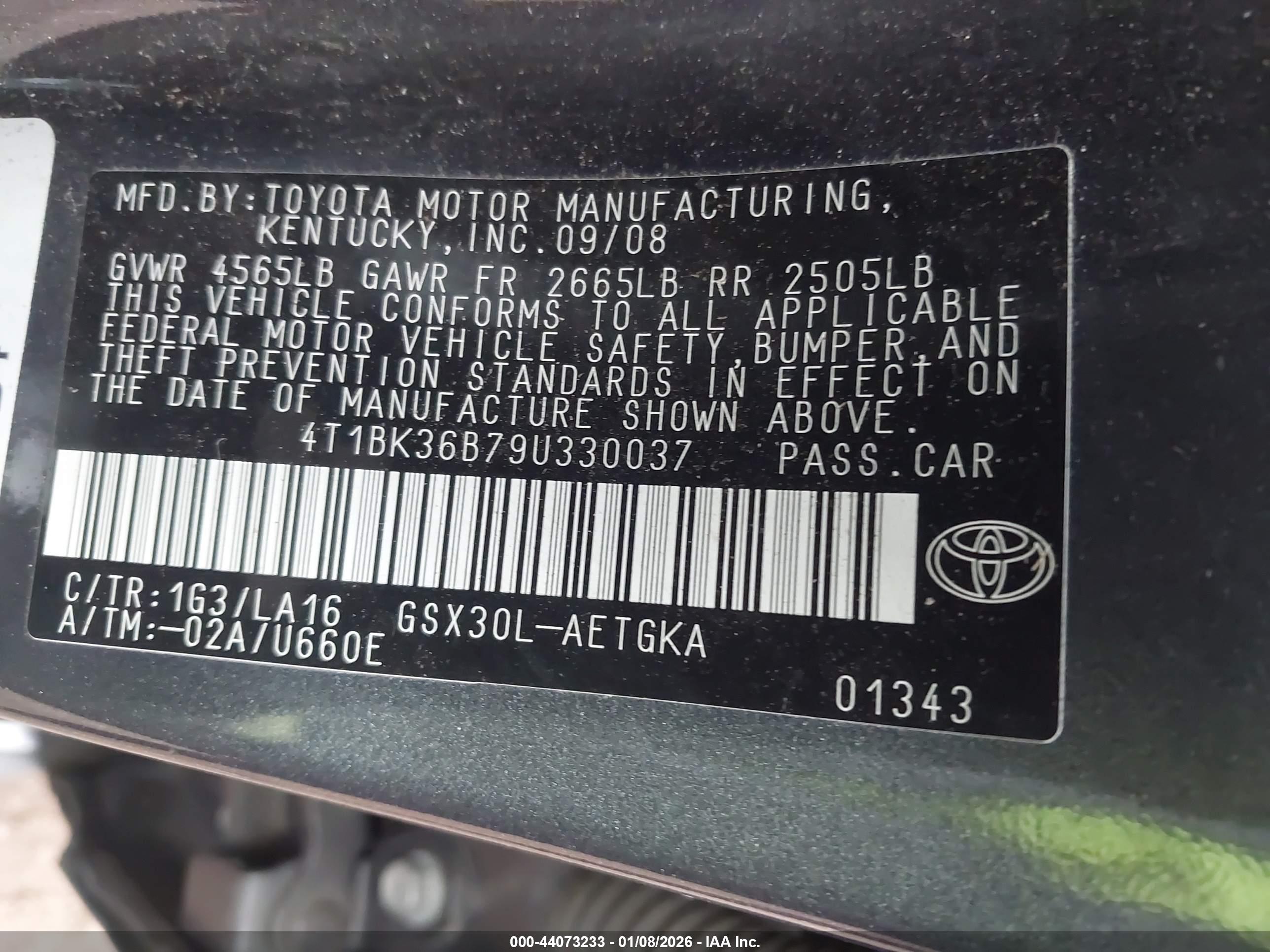 TOYOTA AVALON image 9