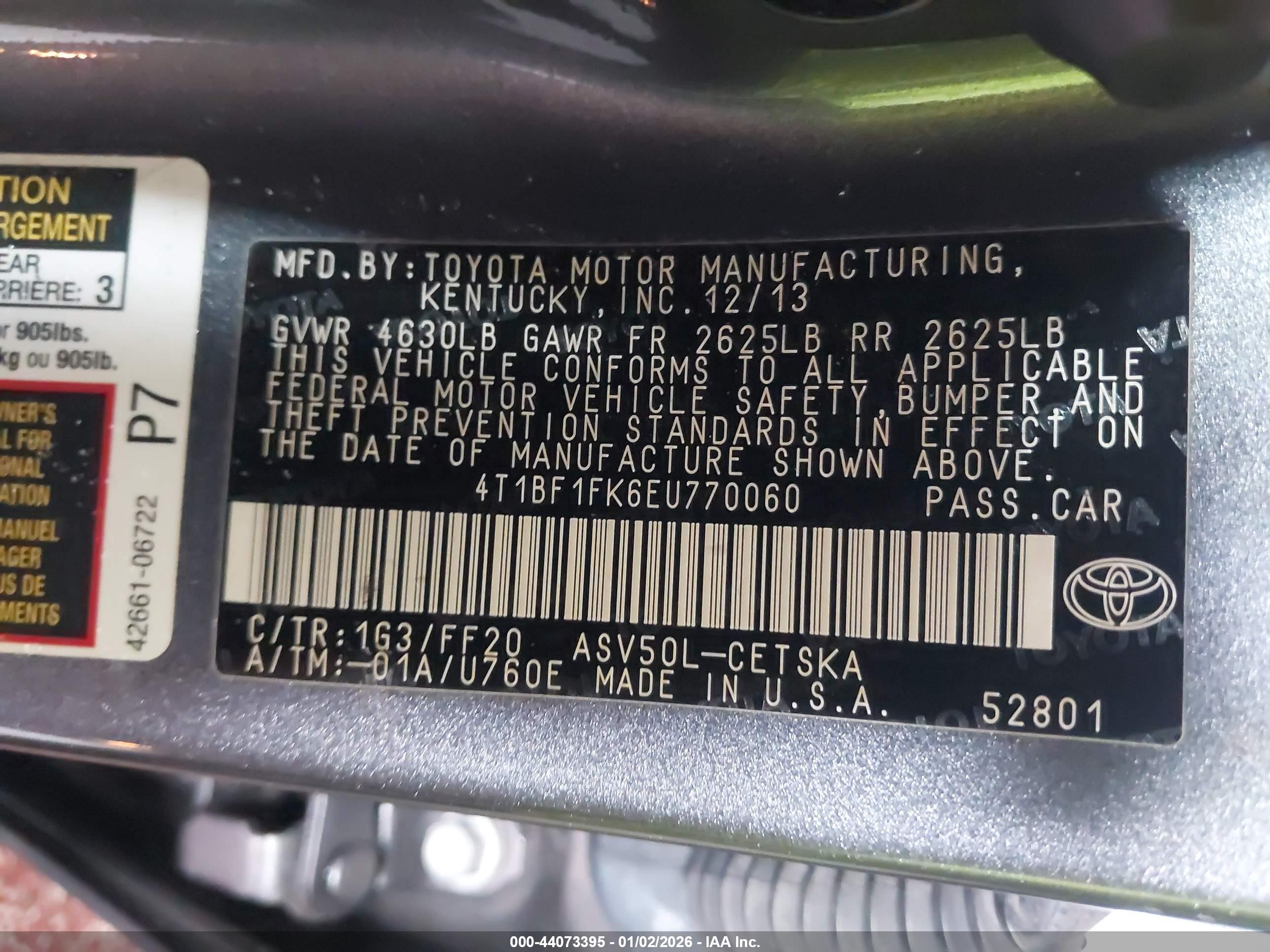 TOYOTA CAMRY image 9