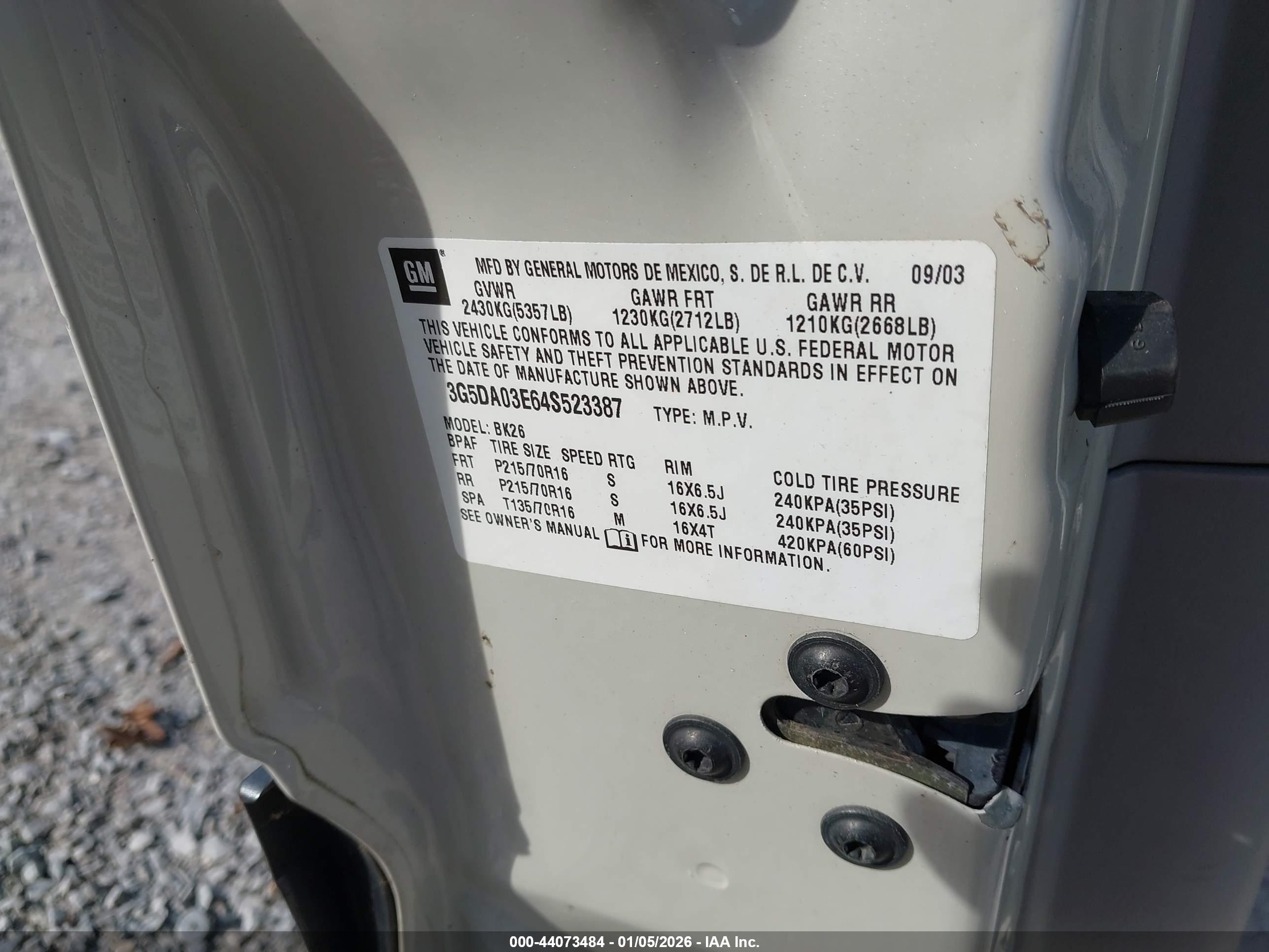 BUICK RENDEZVOUS image 9