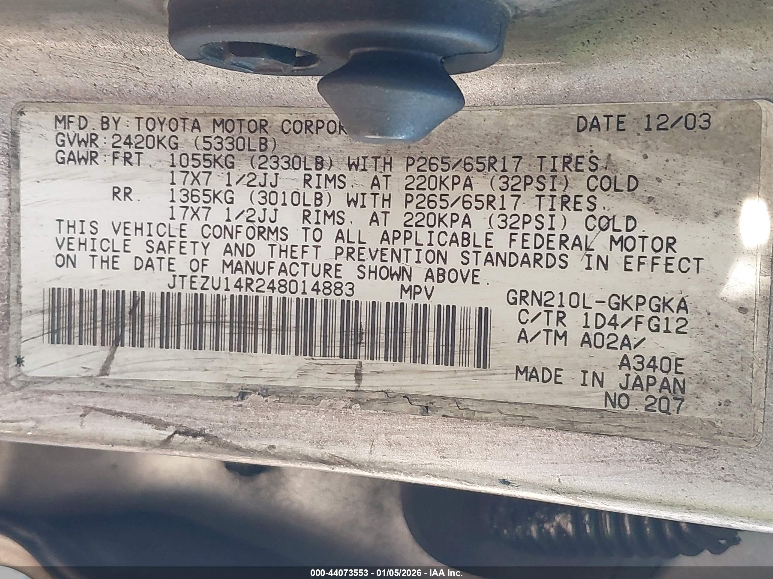 TOYOTA 4RUNNER image 9