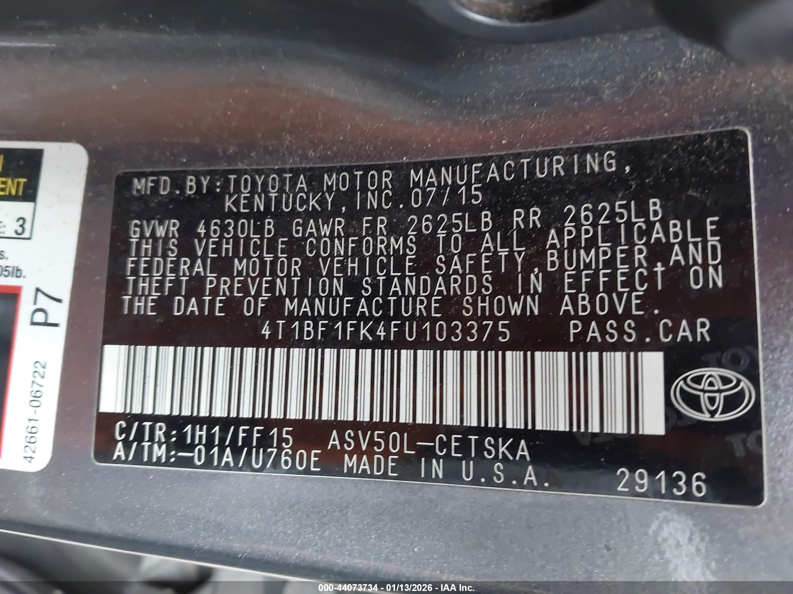 TOYOTA CAMRY image 9