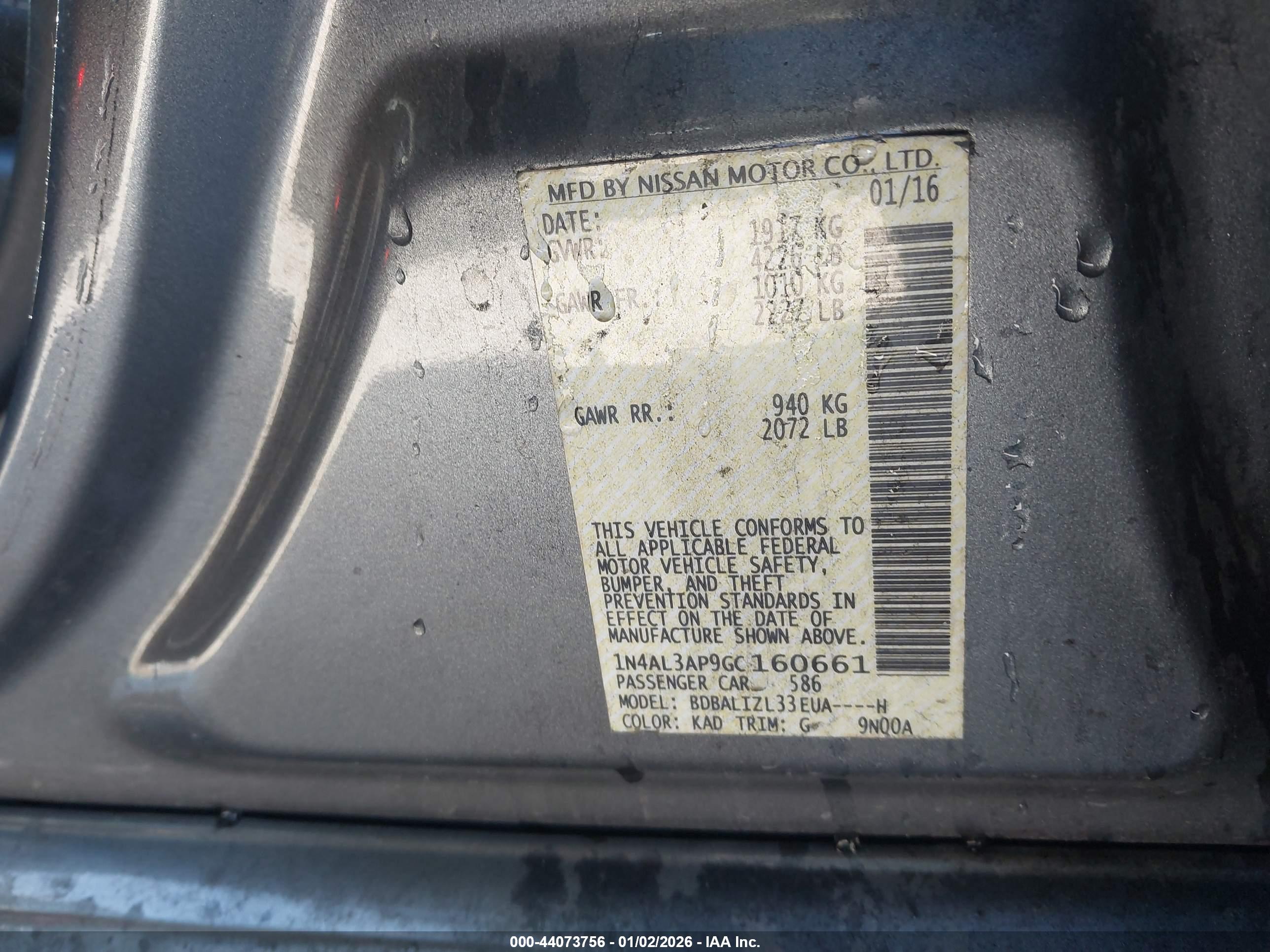 NISSAN ALTIMA image 9