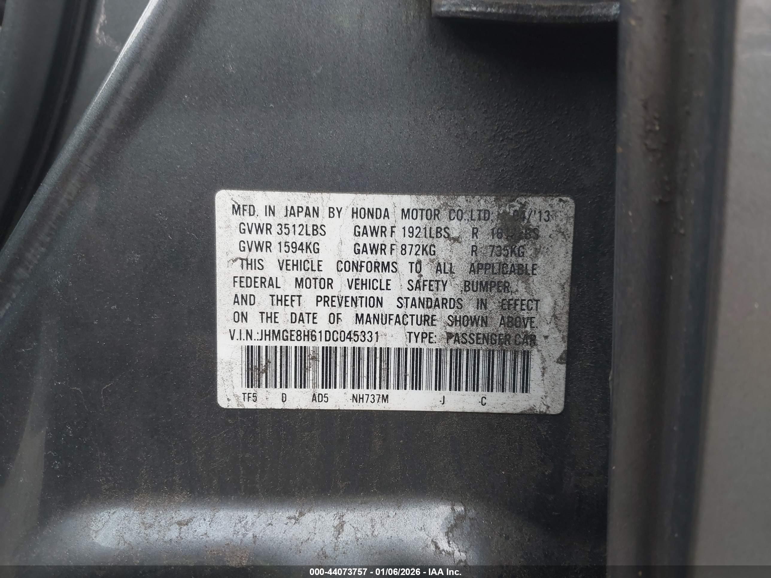 HONDA FIT image 9