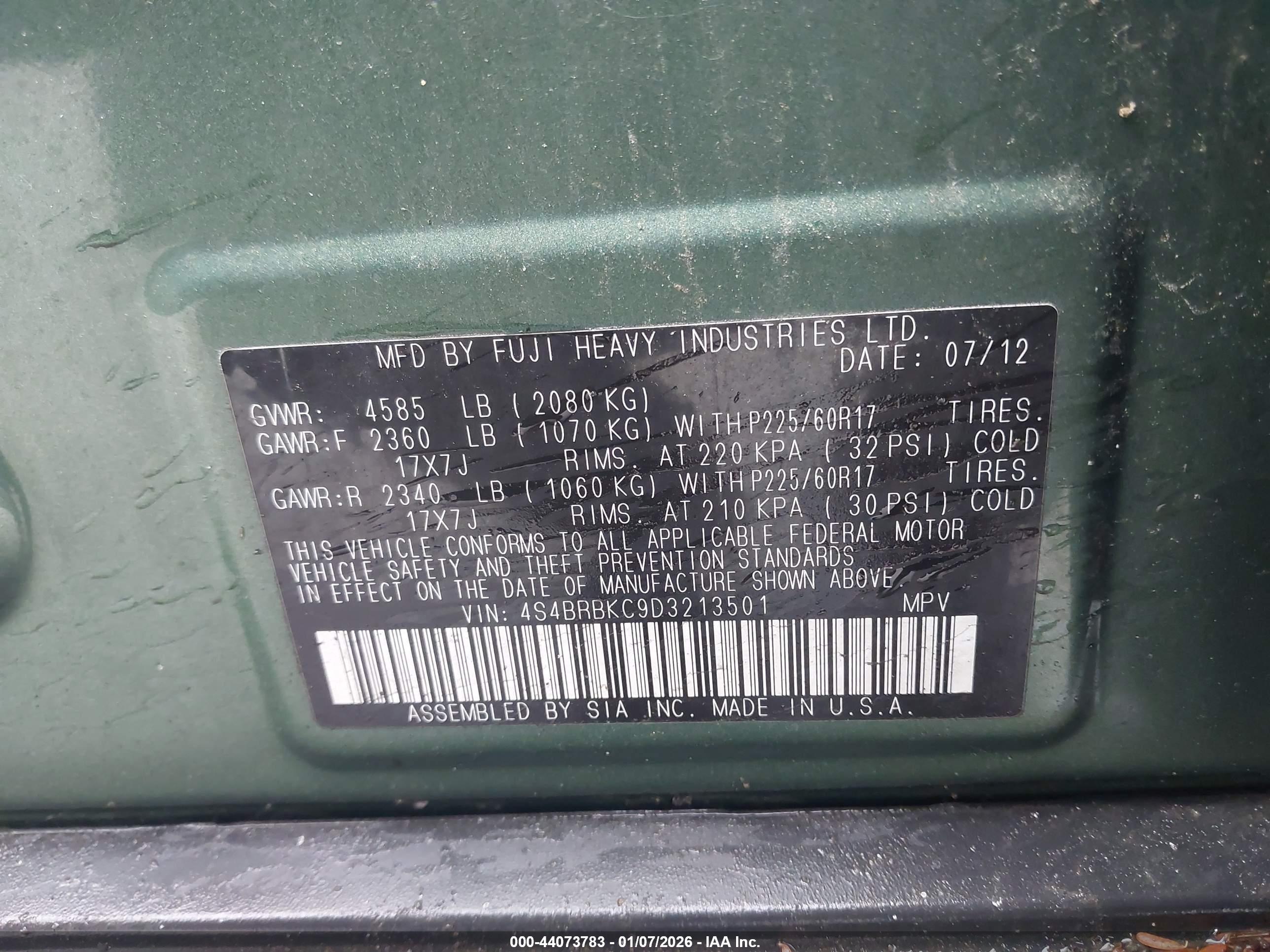 SUBARU OUTBACK image 9