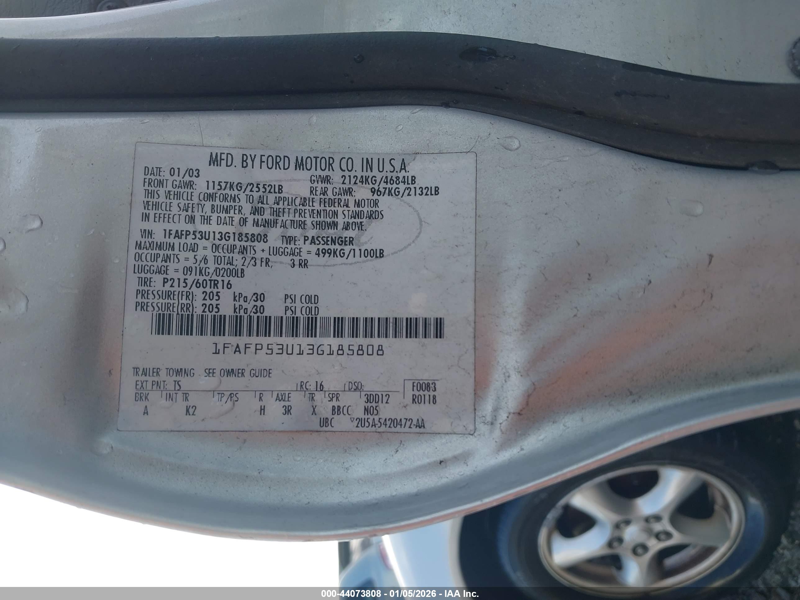 FORD TAURUS image 9