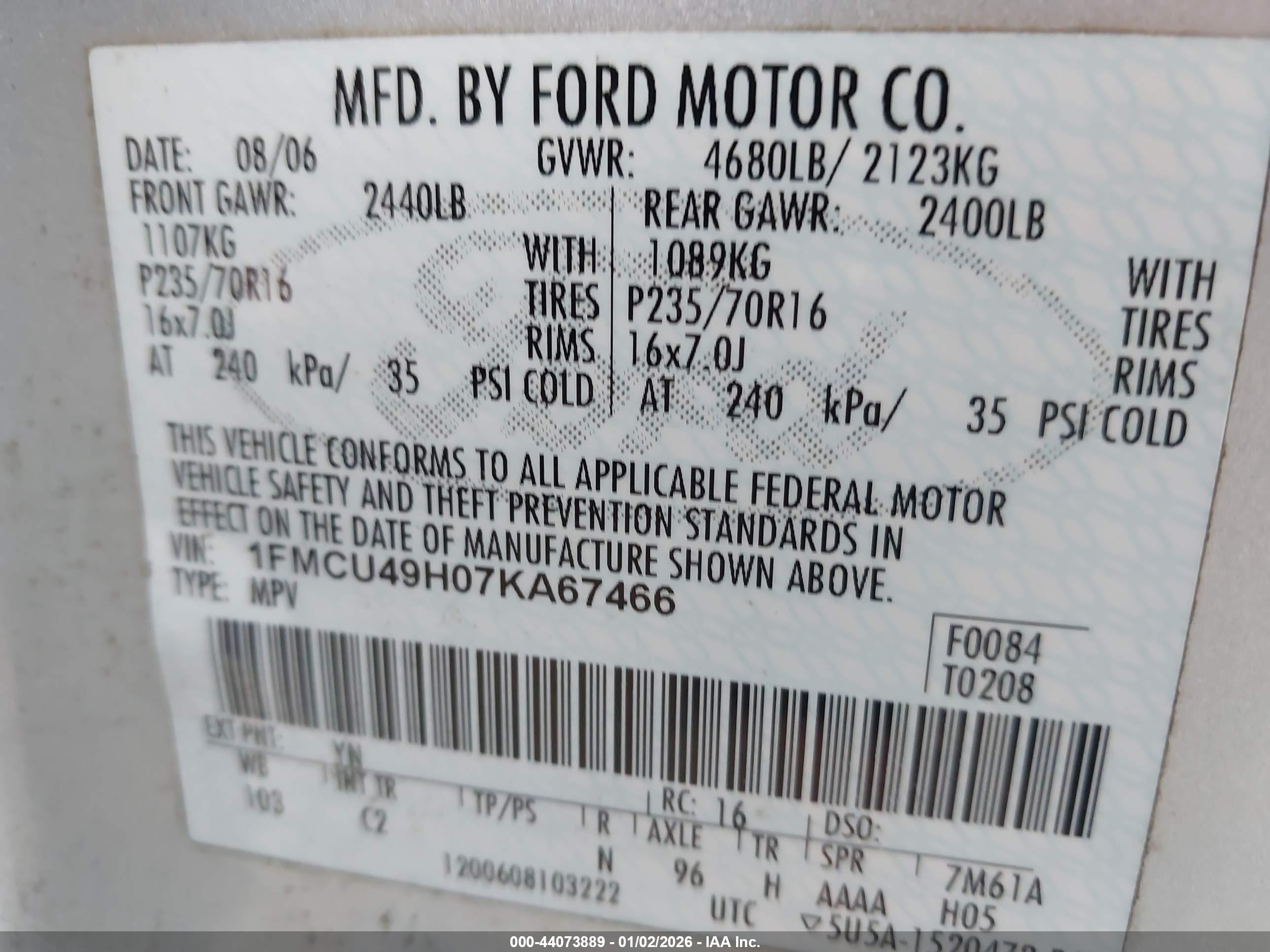 FORD ESCAPE image 9