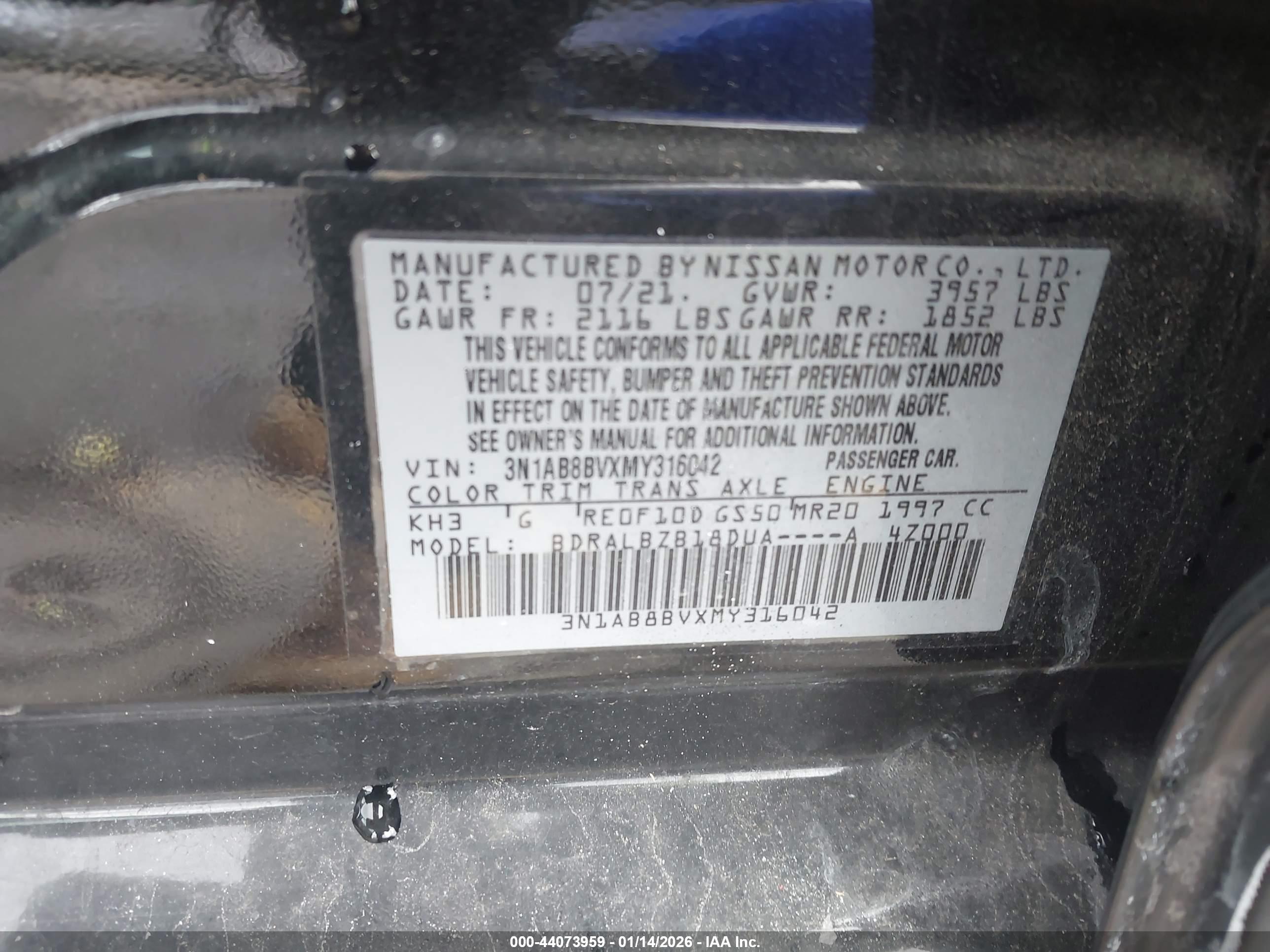 NISSAN SENTRA image 9