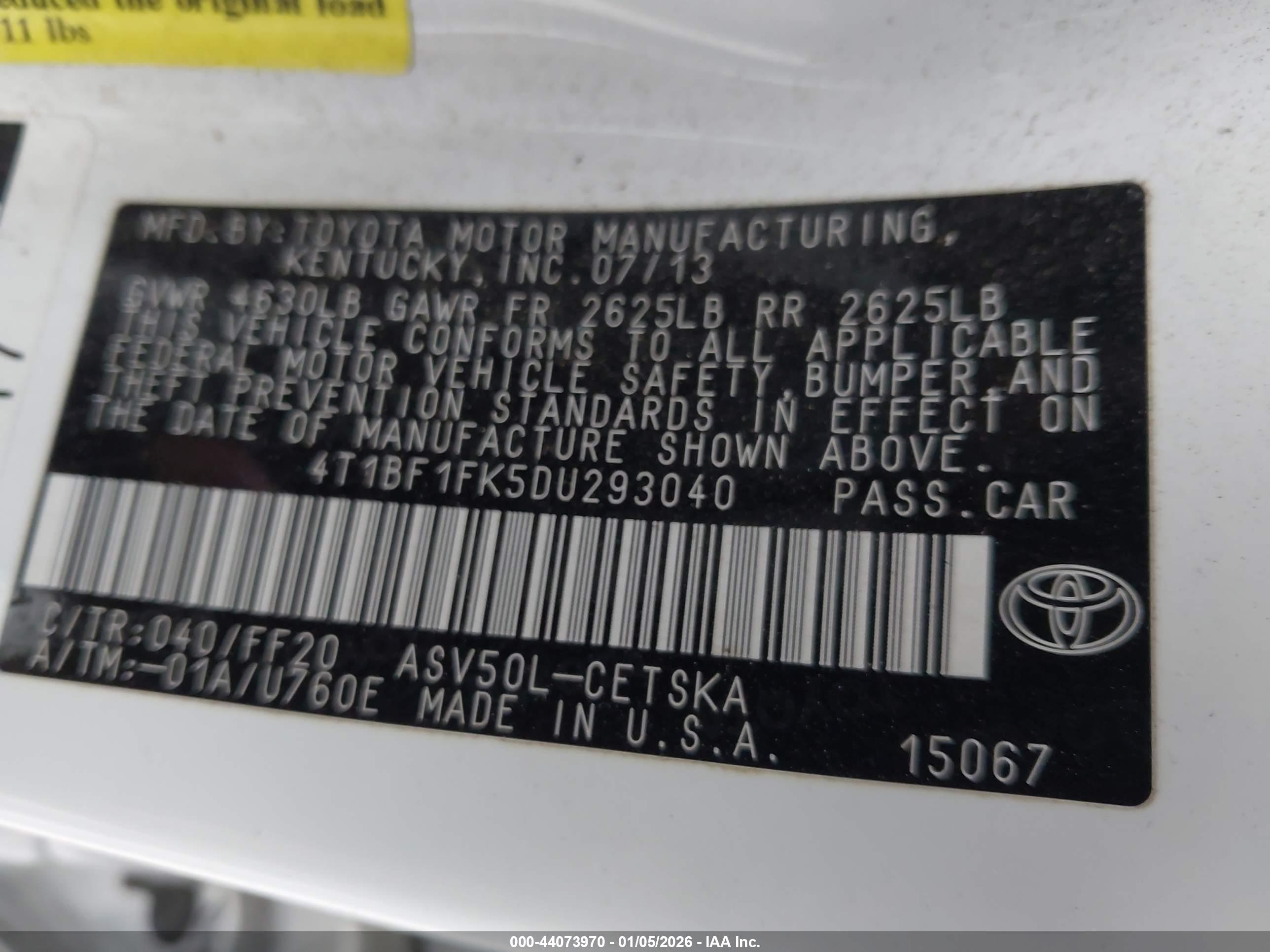 TOYOTA CAMRY image 9