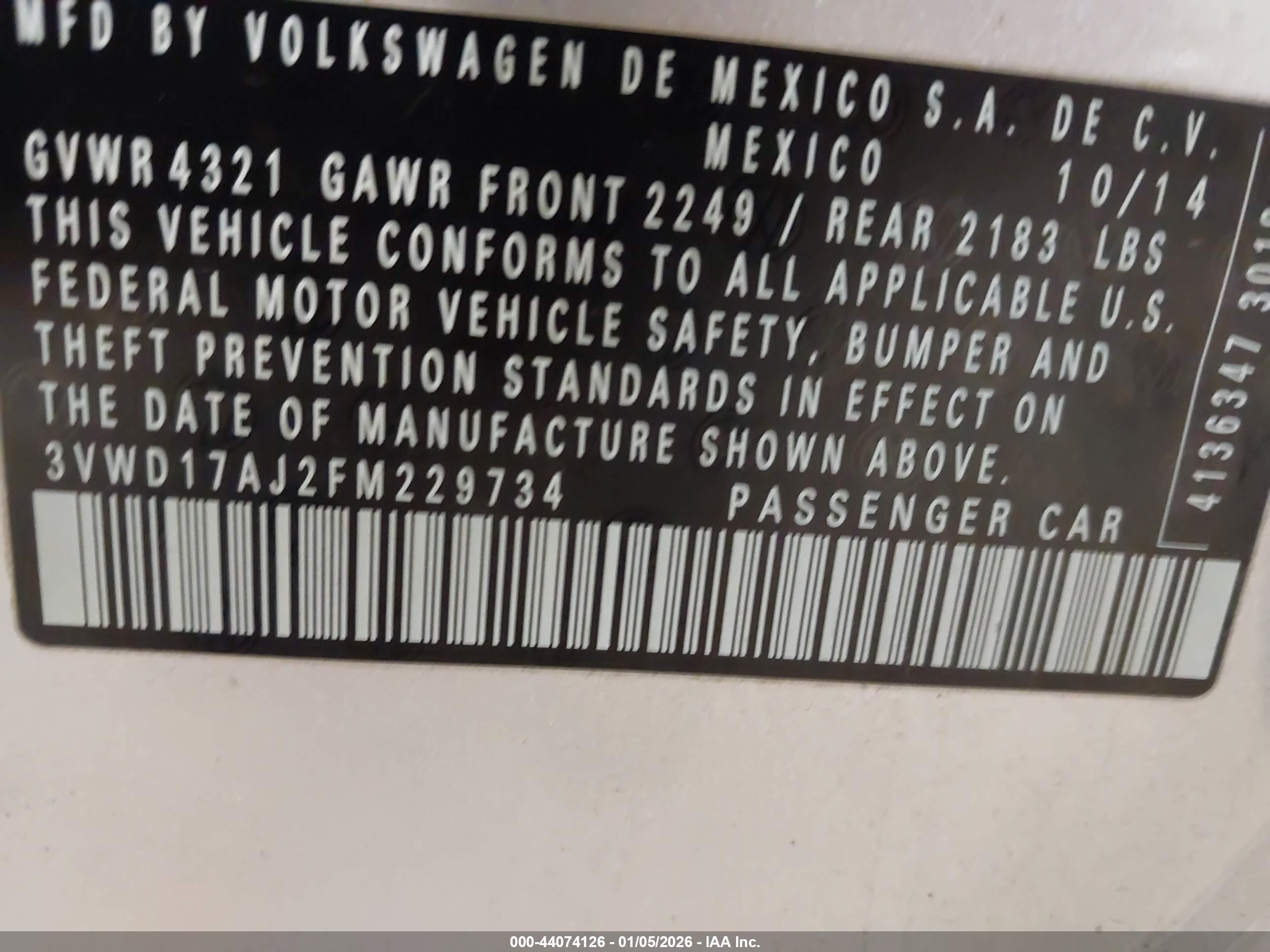 VOLKSWAGEN JETTA image 9