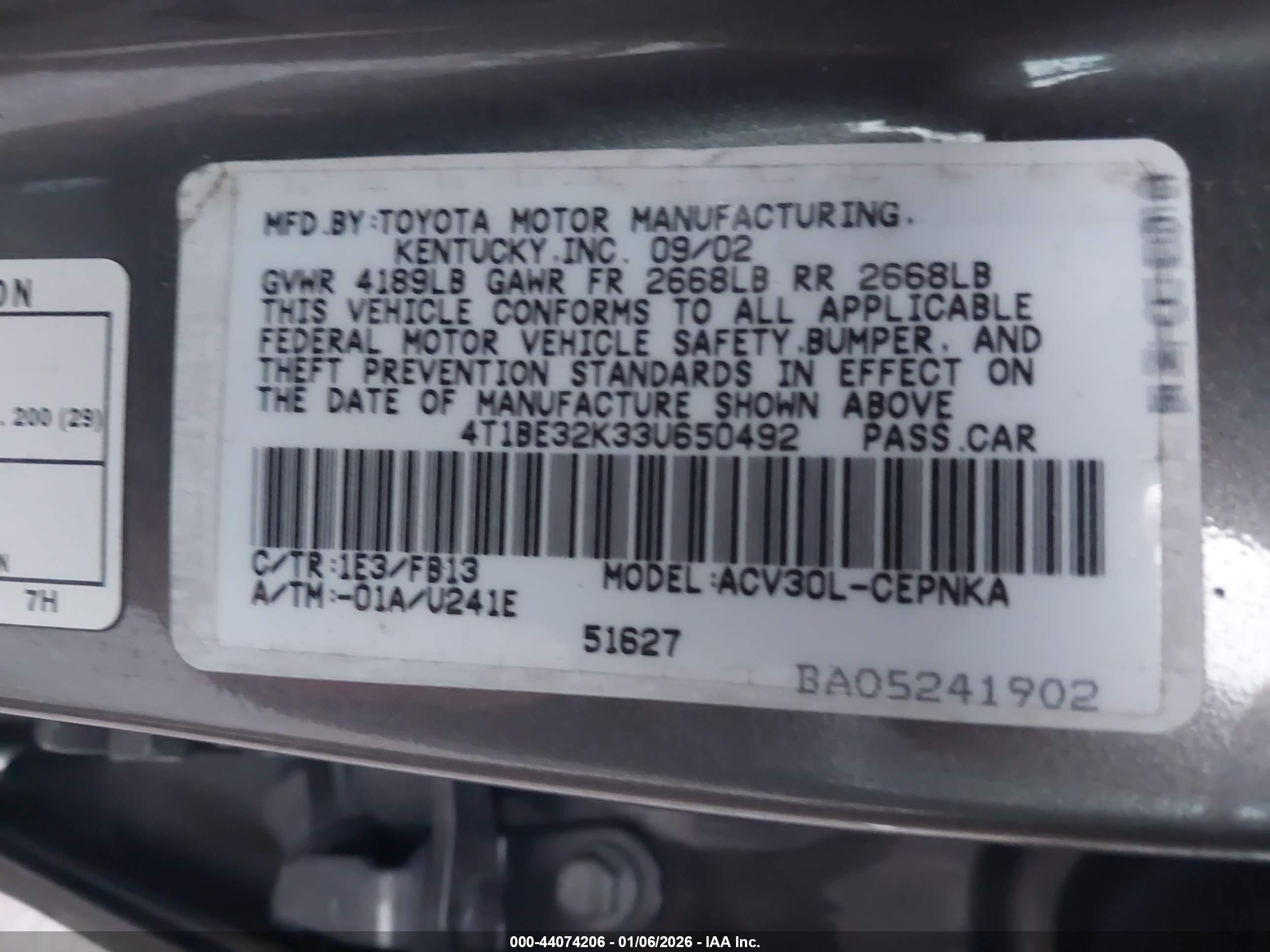 TOYOTA CAMRY image 9