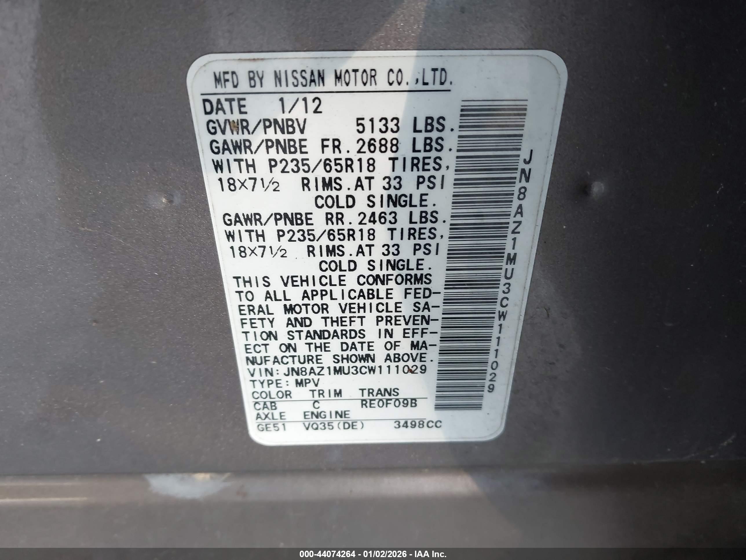 NISSAN MURANO image 9