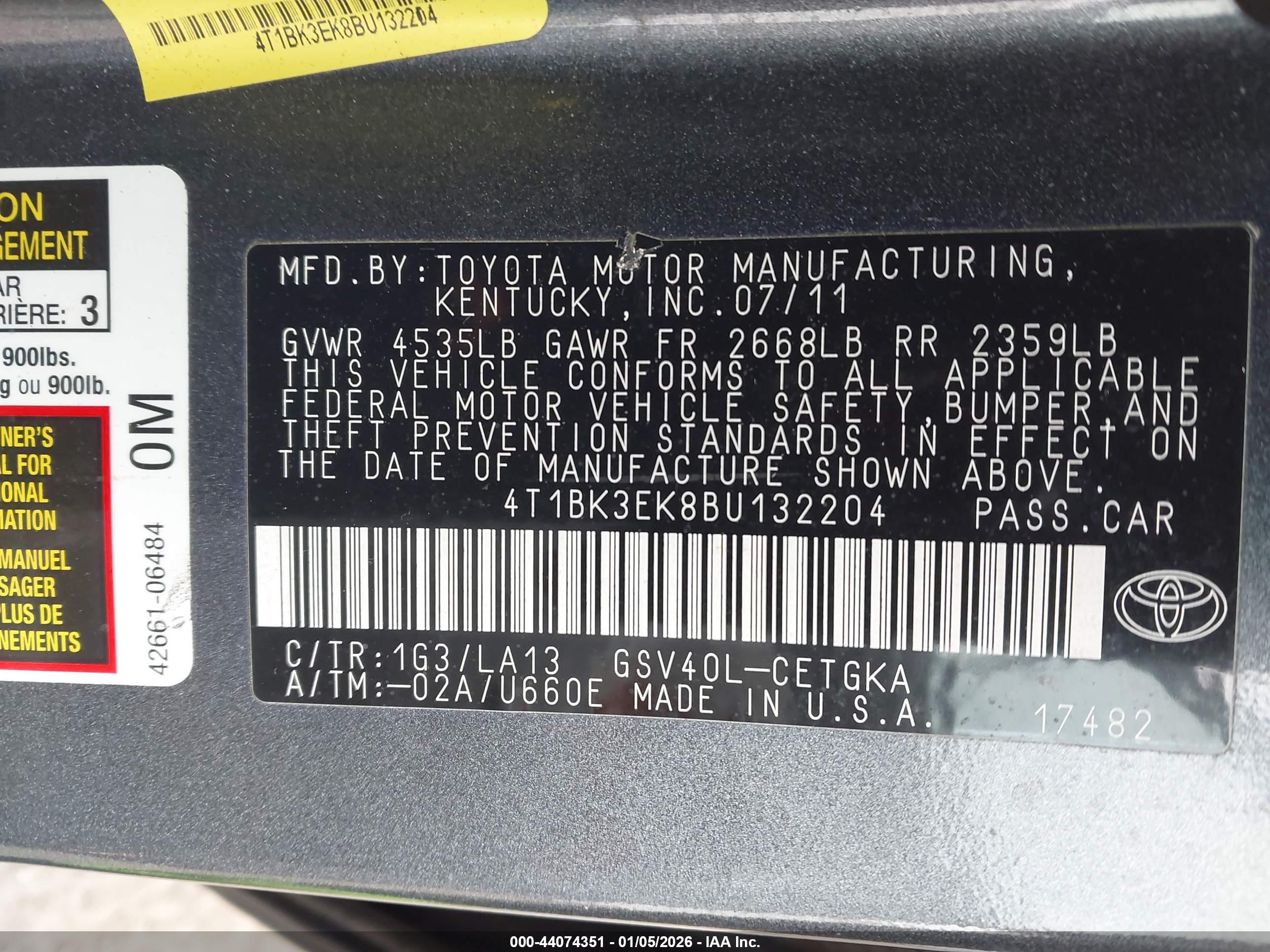 TOYOTA CAMRY image 9