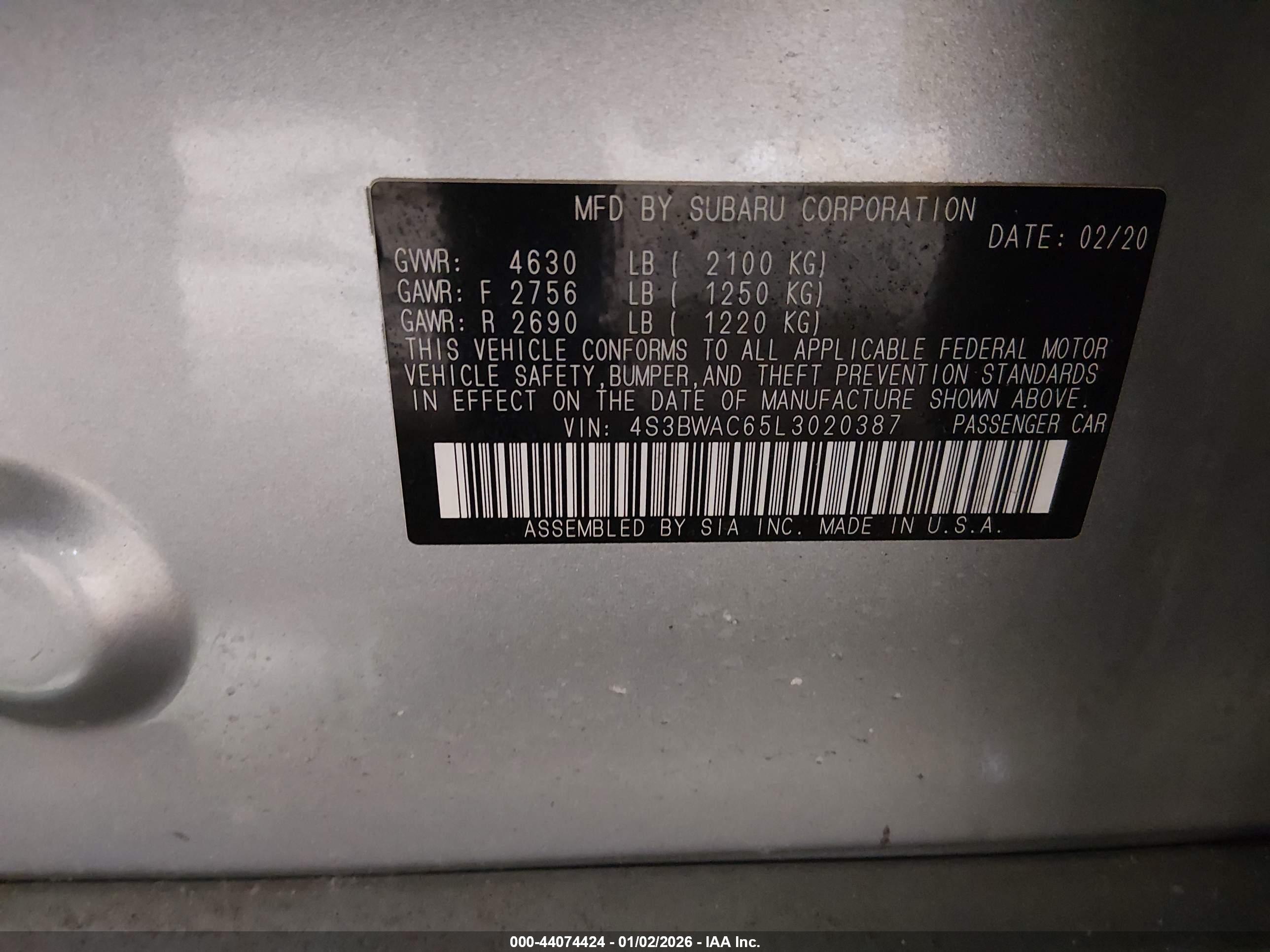 SUBARU LEGACY image 9
