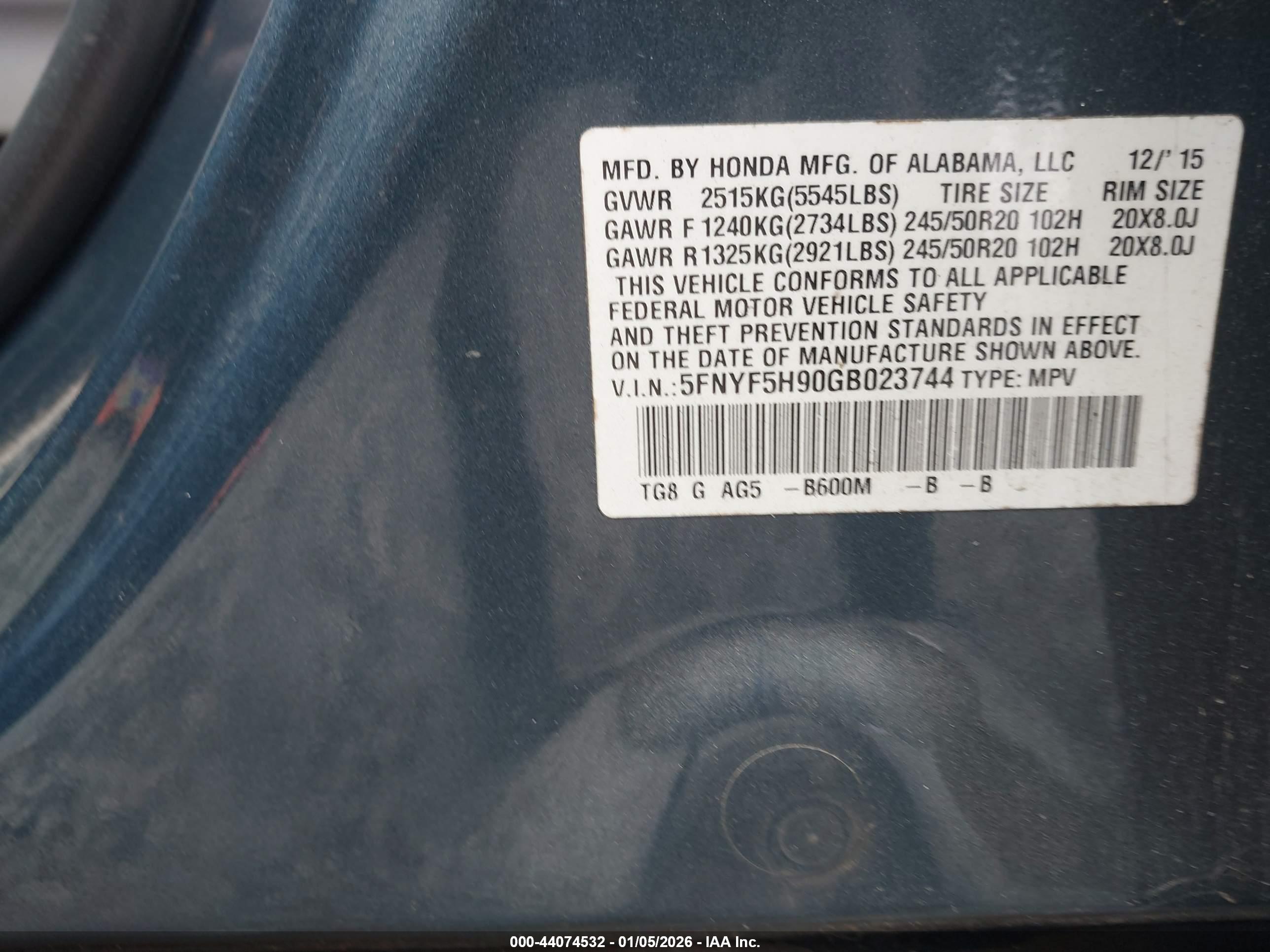 HONDA PILOT image 9