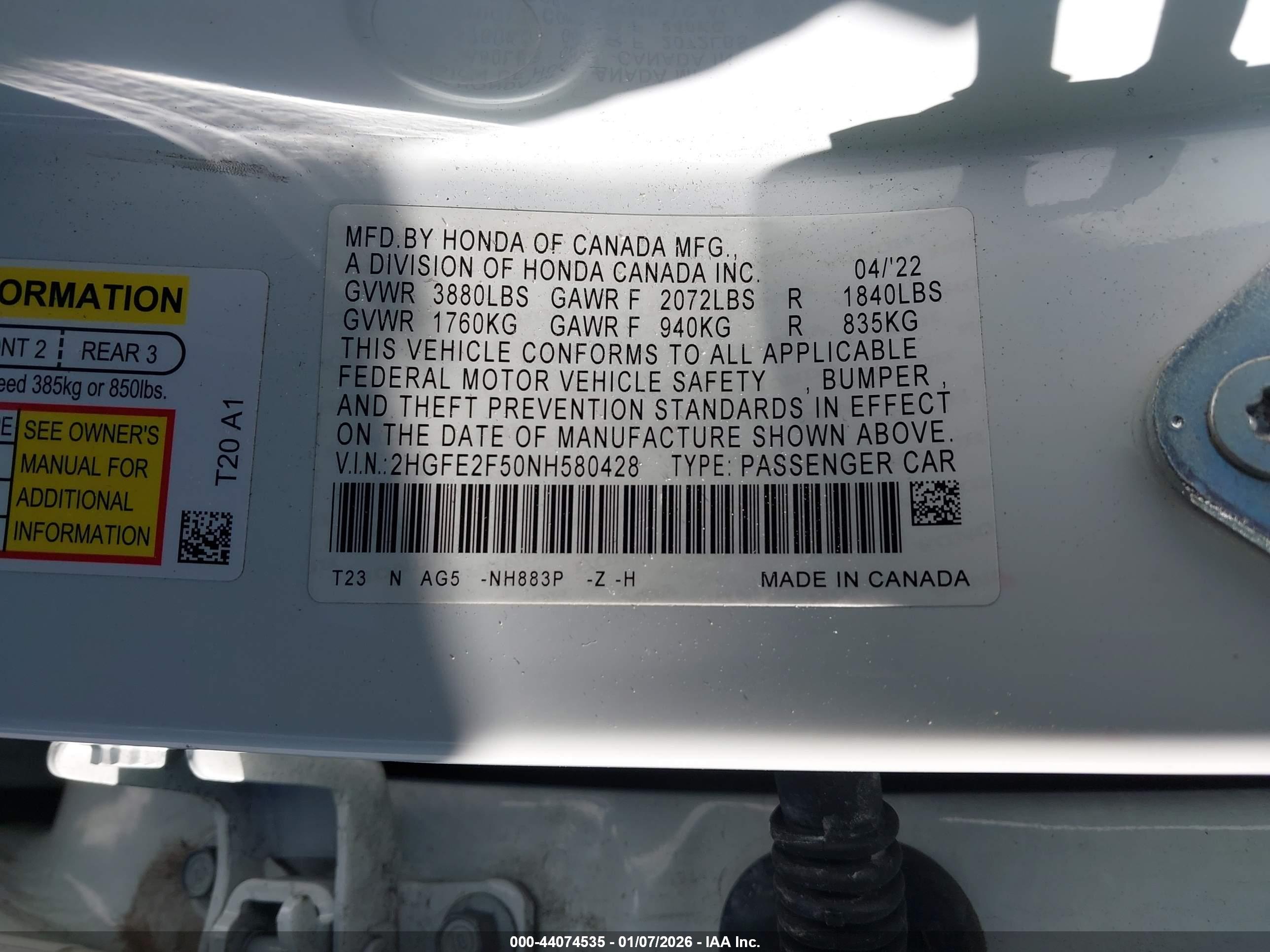 HONDA CIVIC image 9