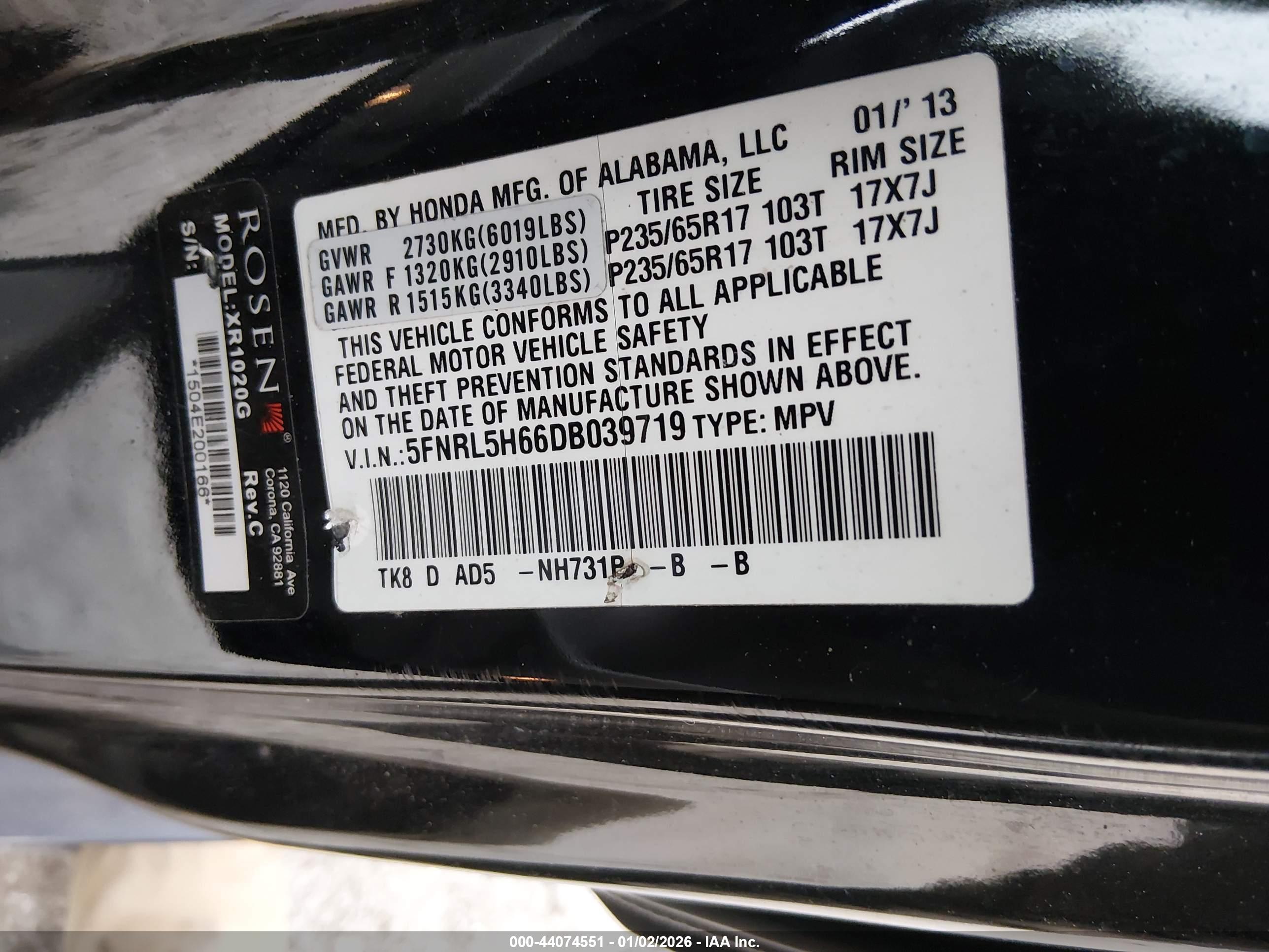 HONDA ODYSSEY image 9