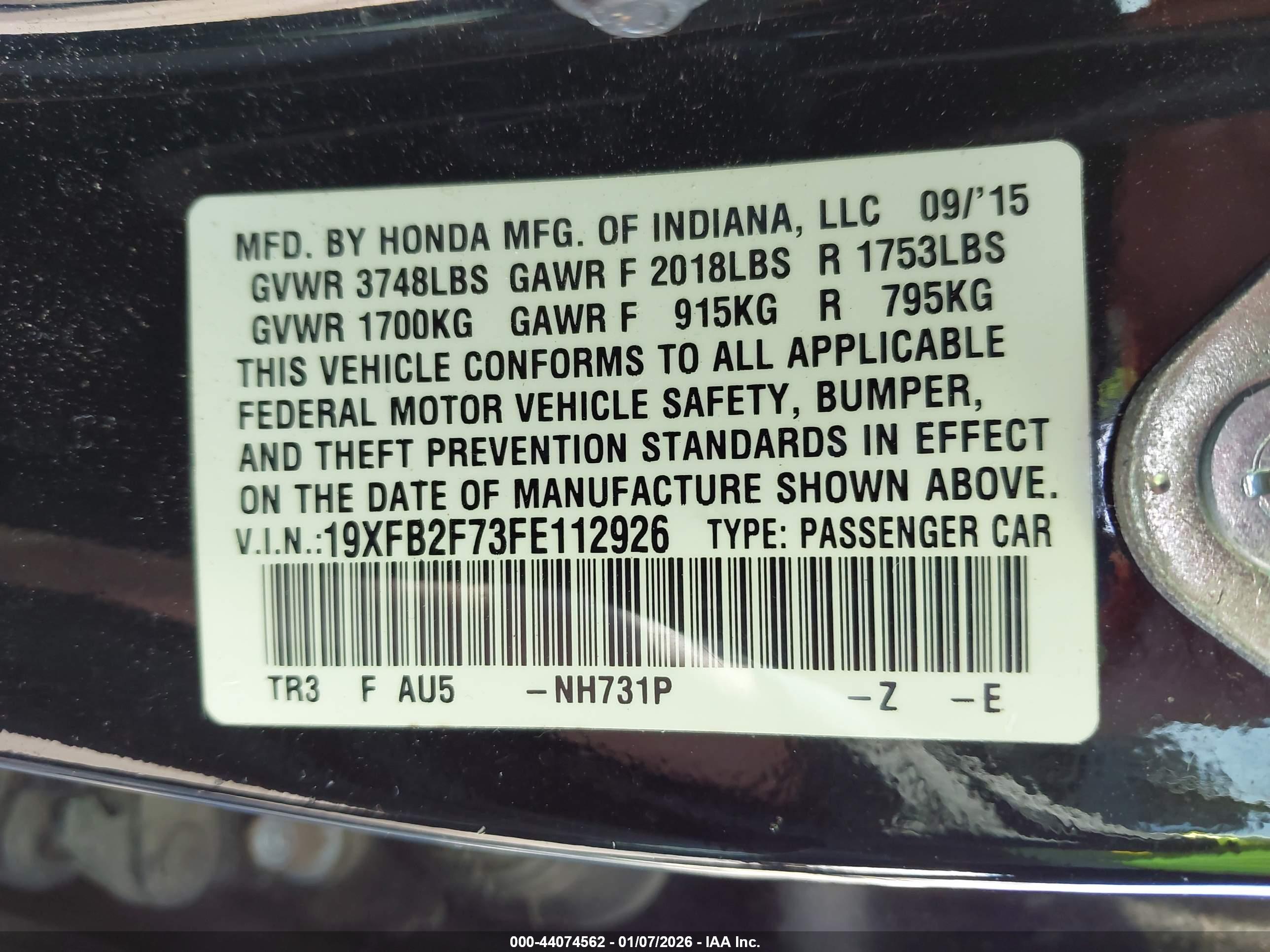 HONDA CIVIC image 9