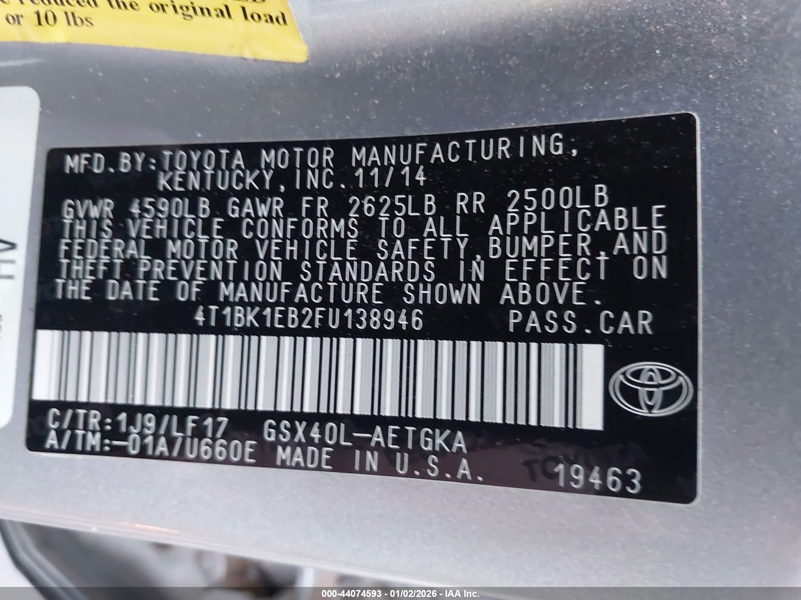 TOYOTA AVALON image 9