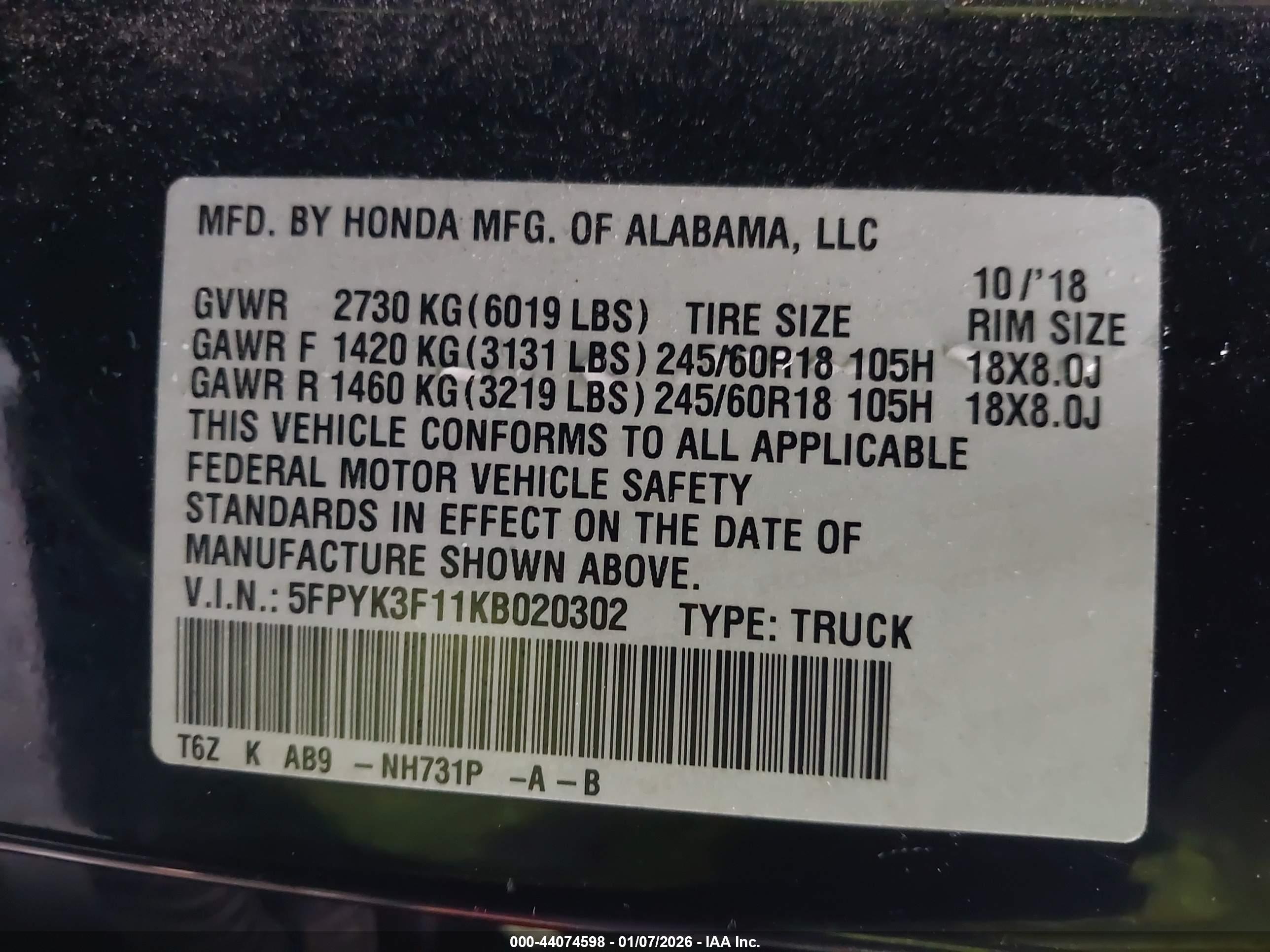 HONDA RIDGELINE image 9