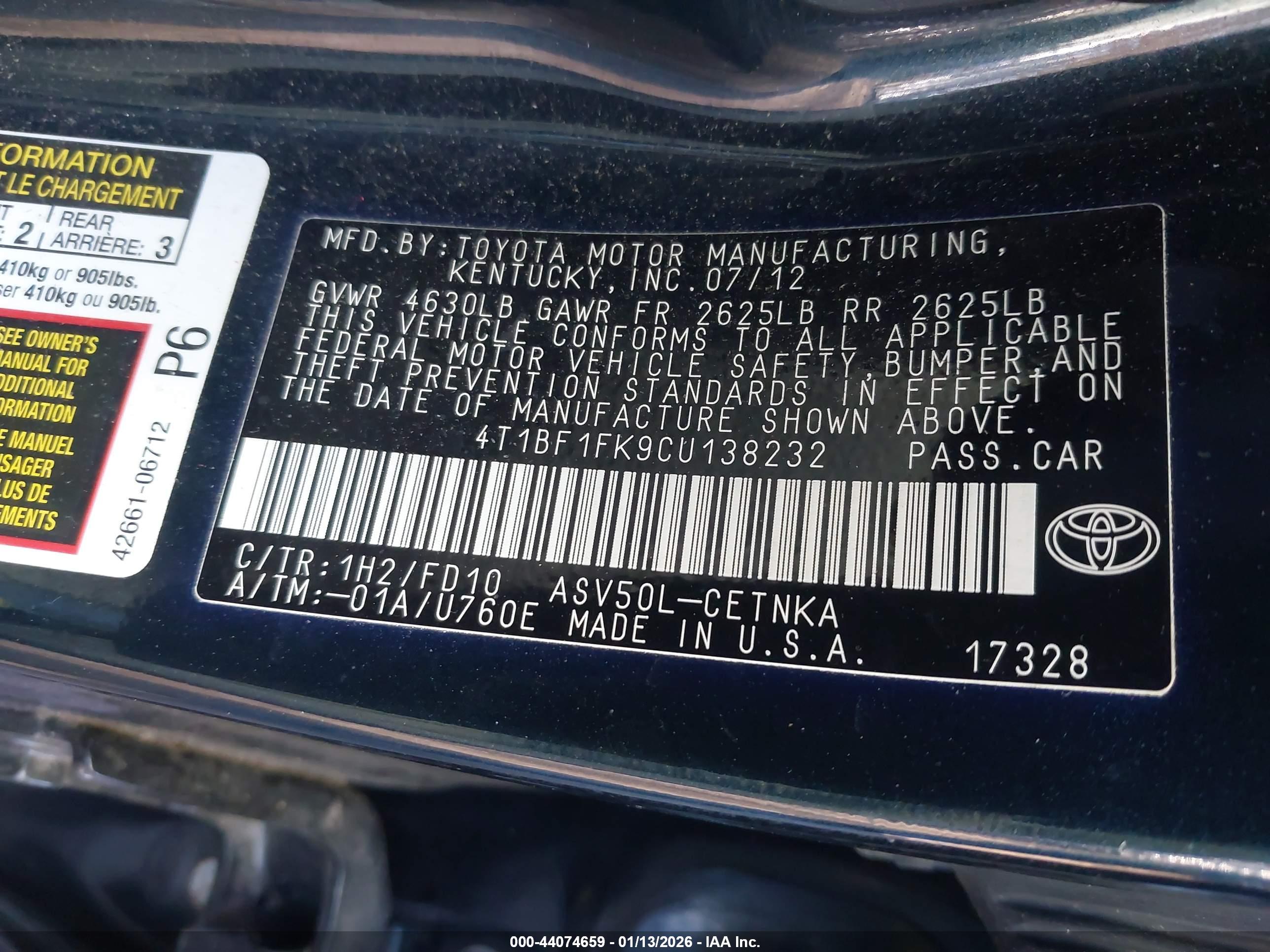 TOYOTA CAMRY image 9