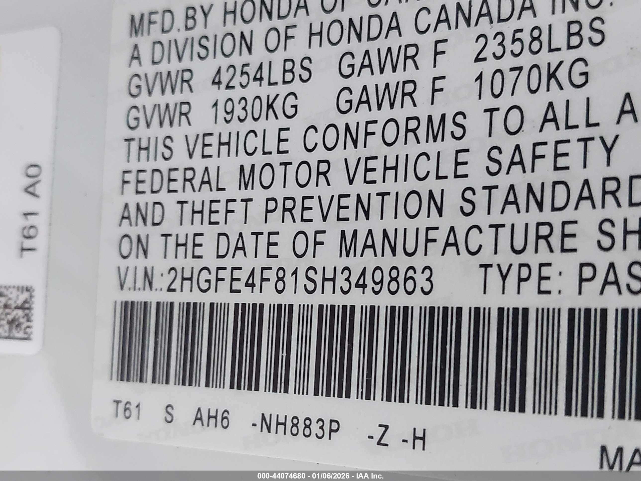 HONDA CIVIC image 9