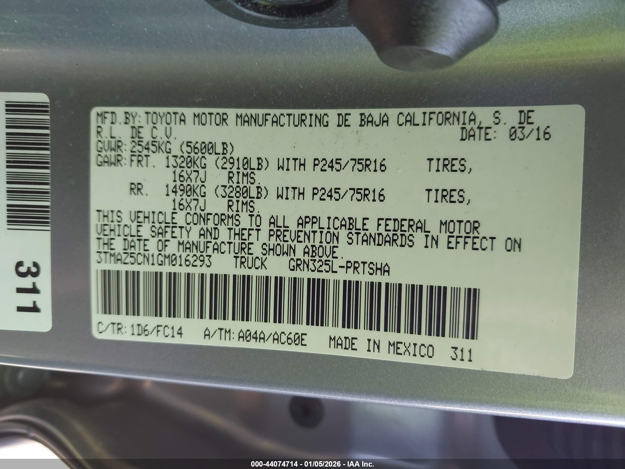 TOYOTA TACOMA image 9